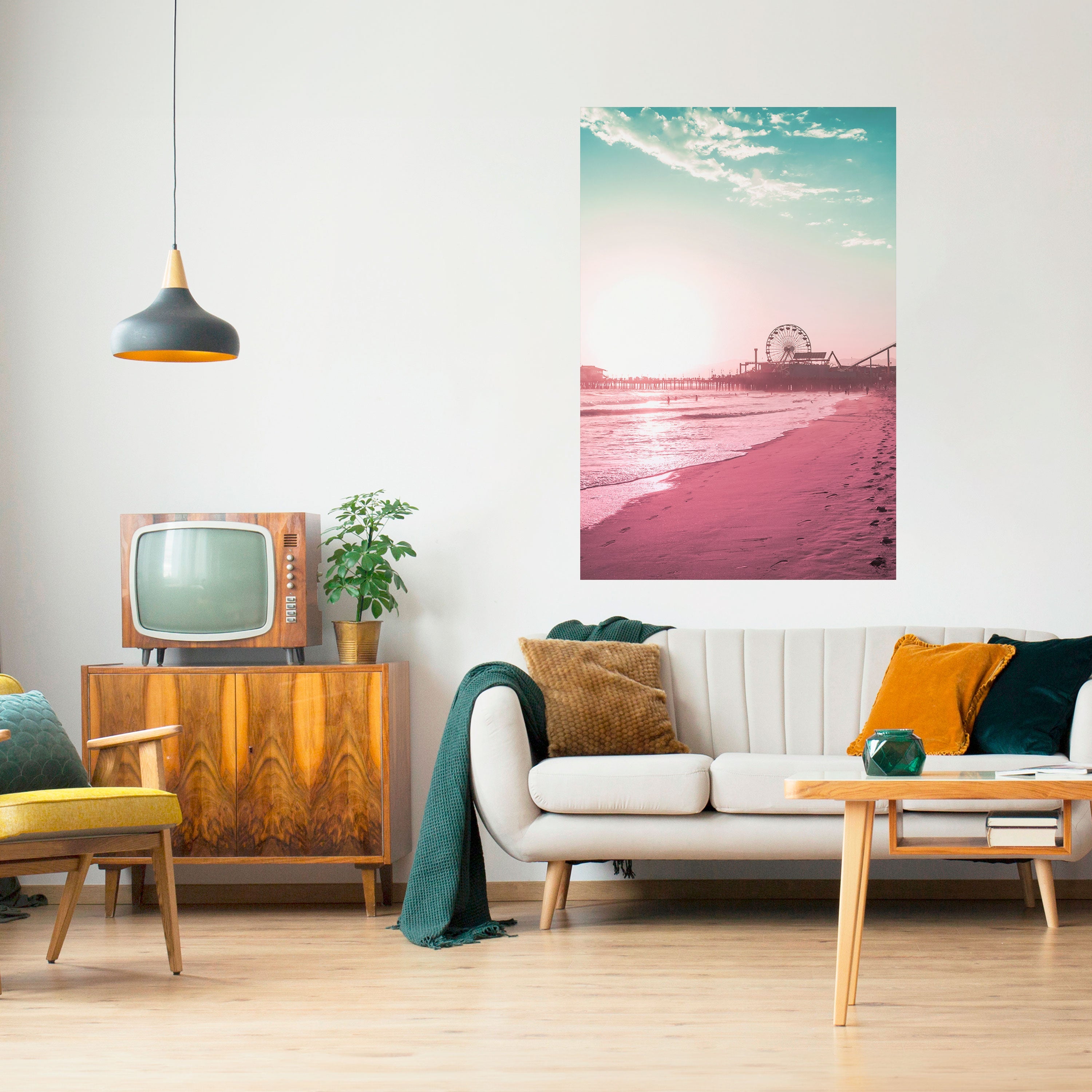 PASTEL COAST VIBES Vertikales Poster zum Abziehen und Aufkleben
