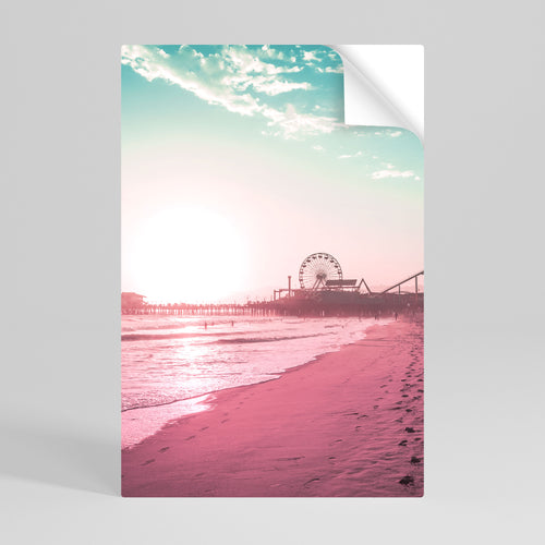 PASTEL COAST VIBES Selbstklebendes Poster - Hochformat