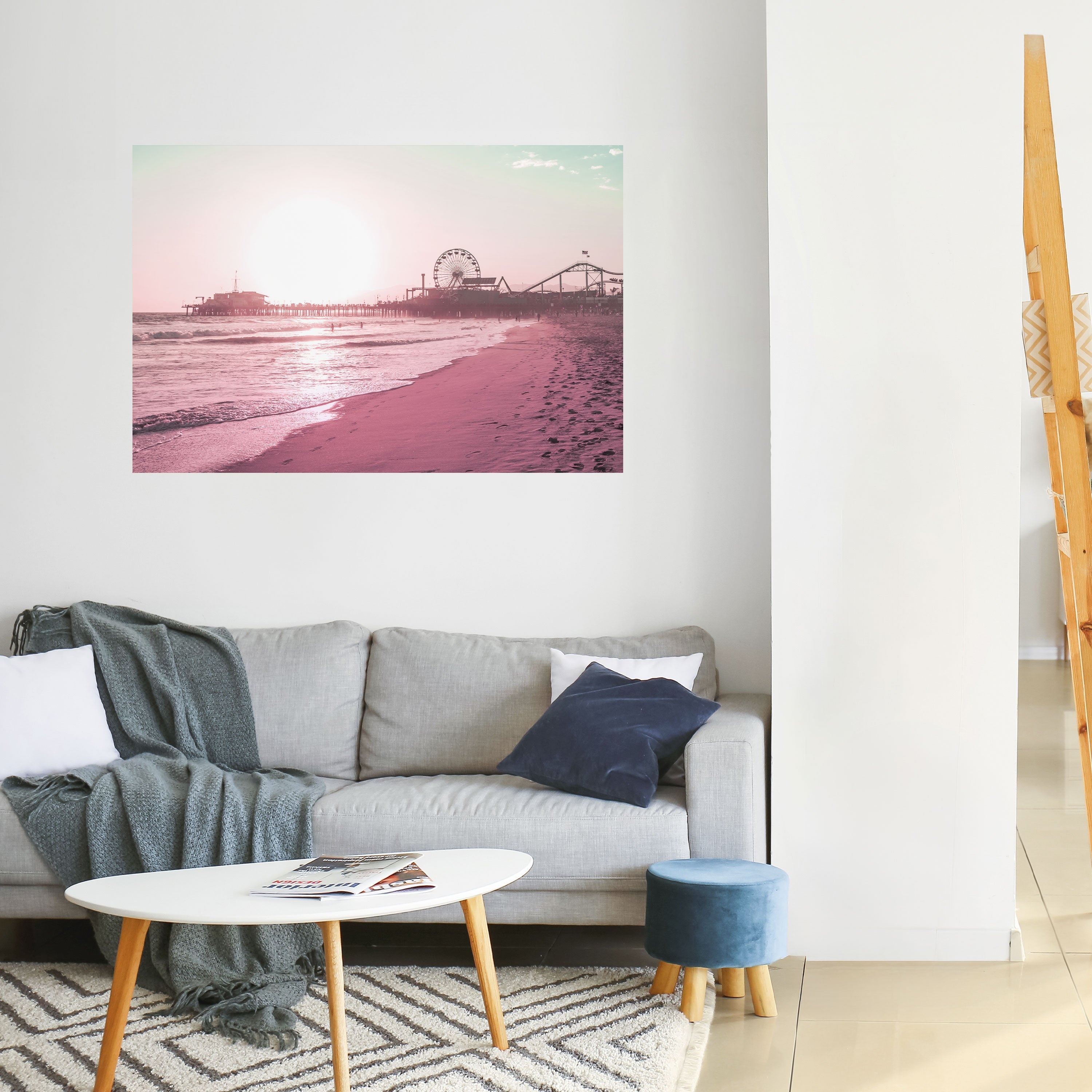 PASTEL COAST VIBES Horizontales Poster zum Abziehen und Aufkleben