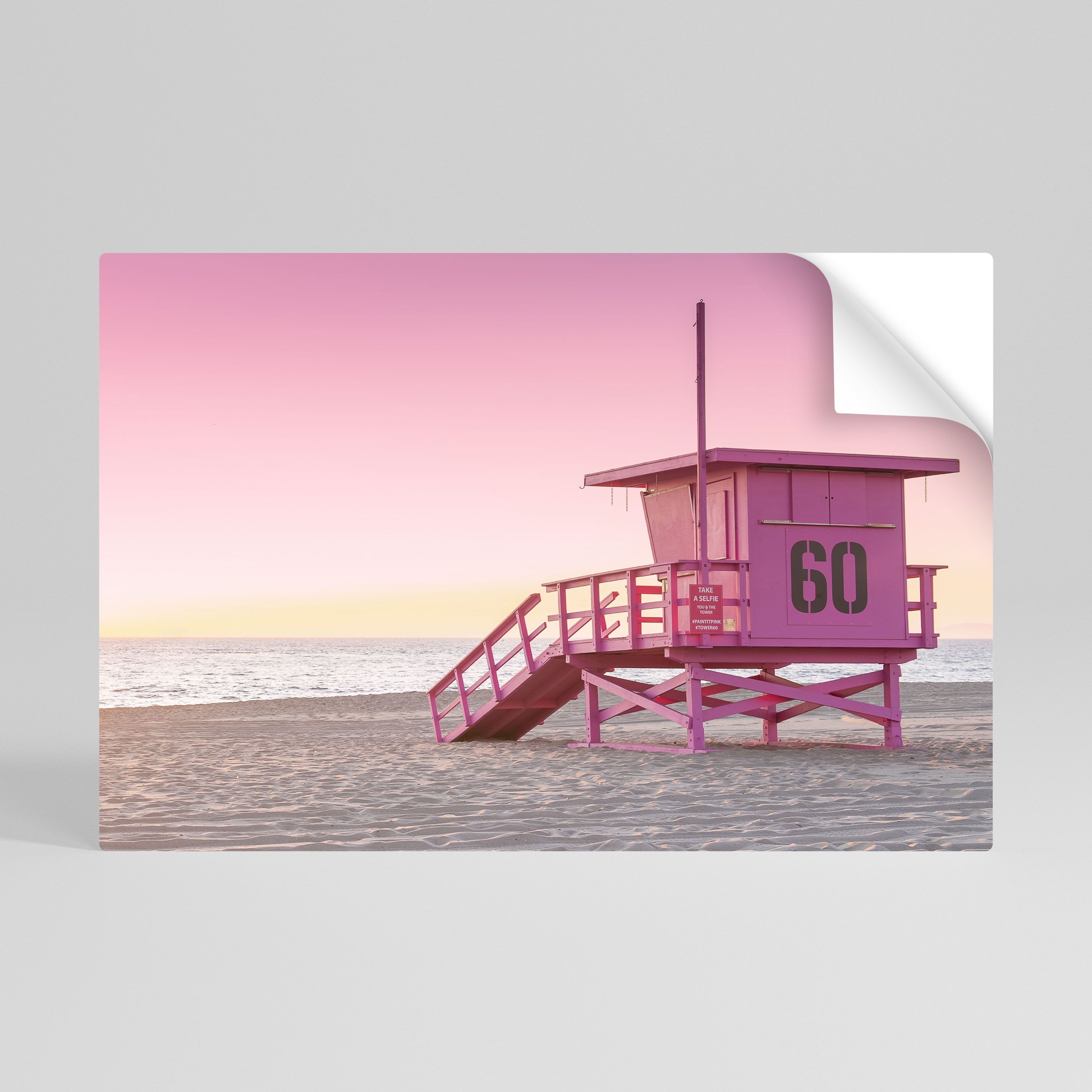PINK PARADISE WATCH Horizontales Poster zum Abziehen und Aufkleben
