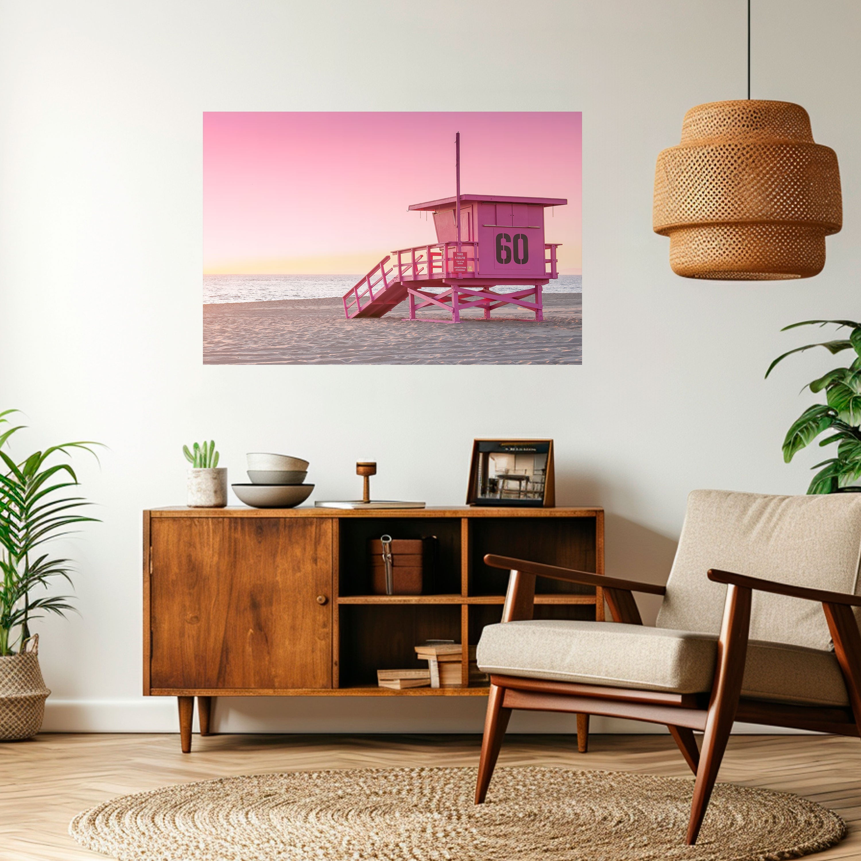 PINK PARADISE WATCH Horizontales Poster zum Abziehen und Aufkleben
