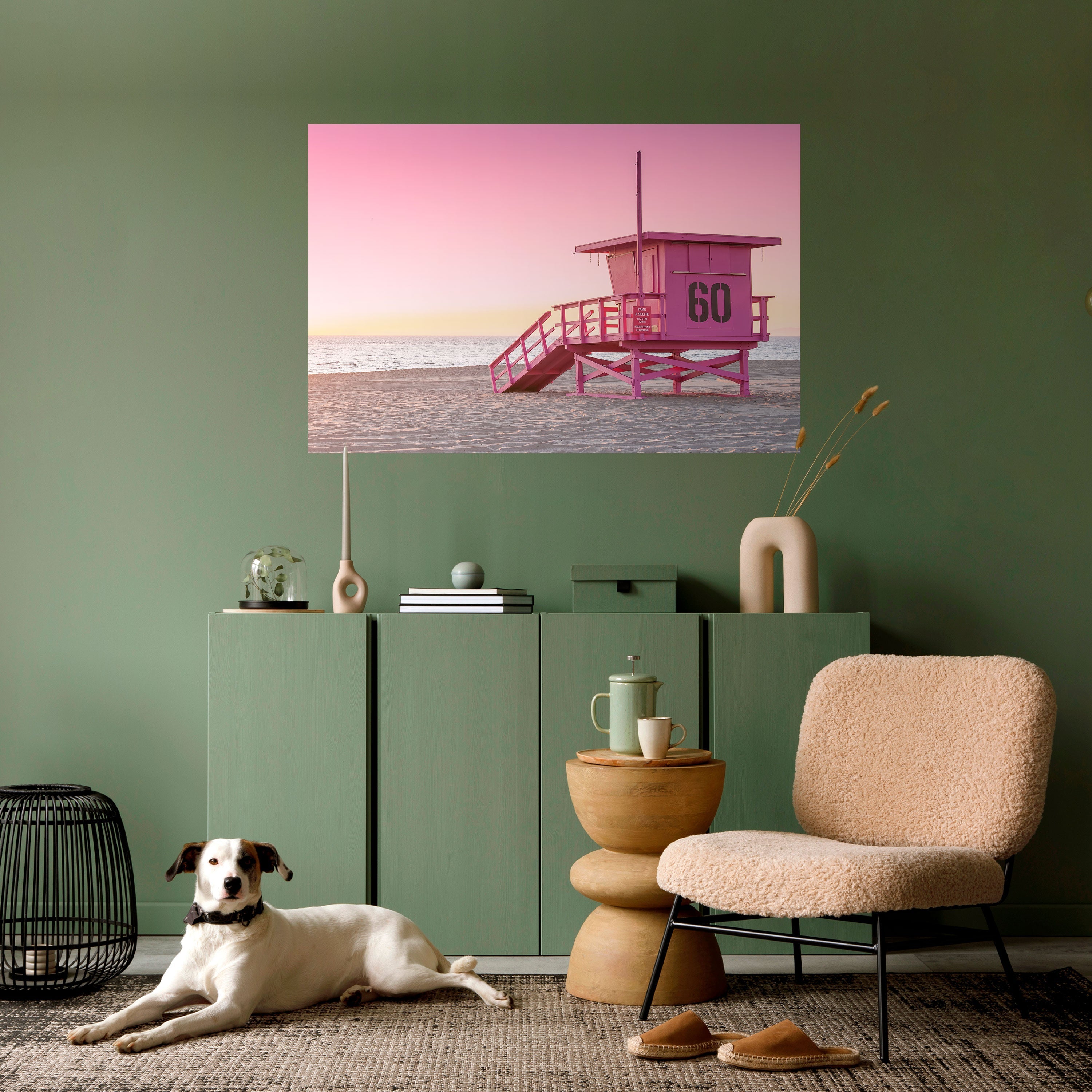 PINK PARADISE WATCH Horizontales Poster zum Abziehen und Aufkleben