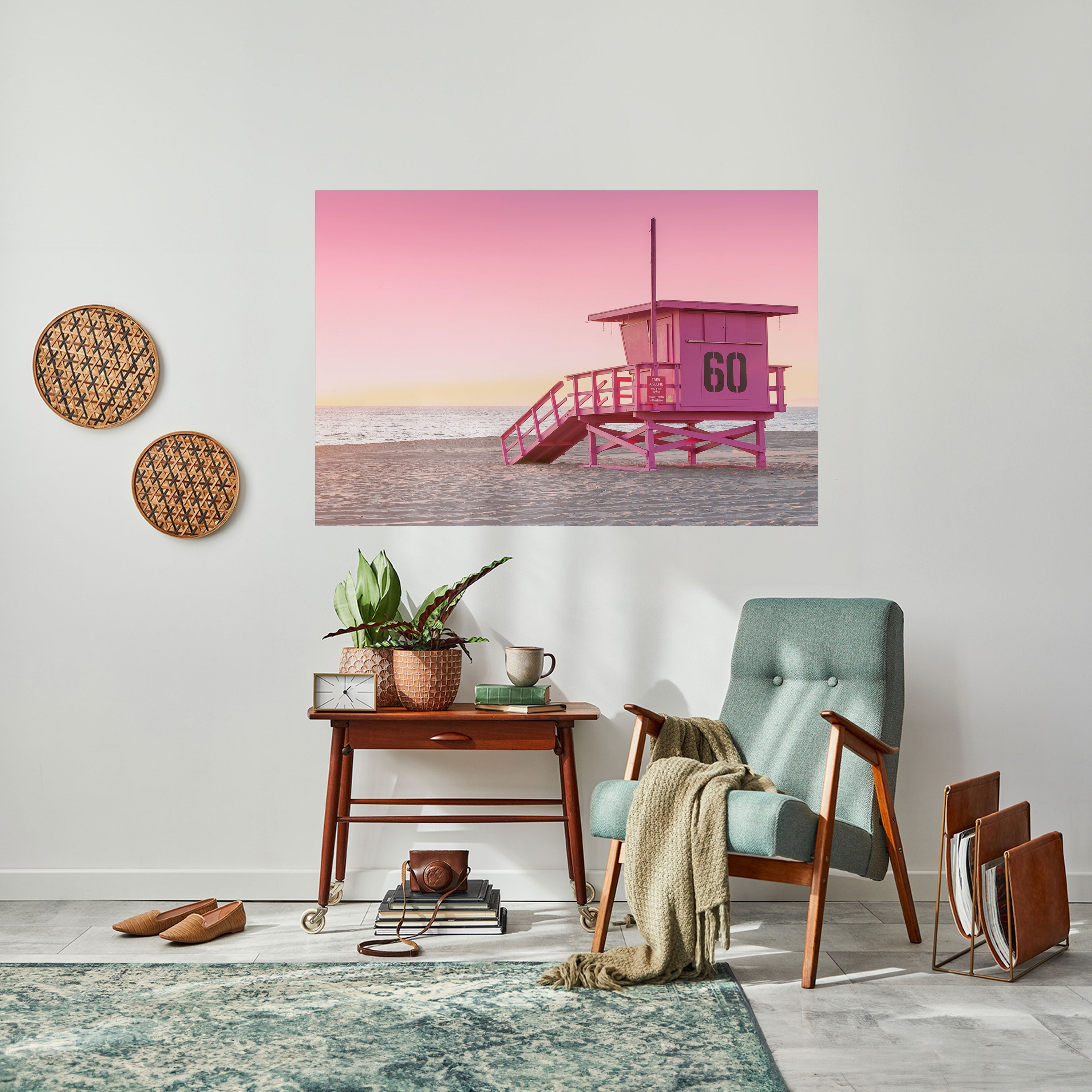 PINK PARADISE WATCH Horizontales Poster zum Abziehen und Aufkleben