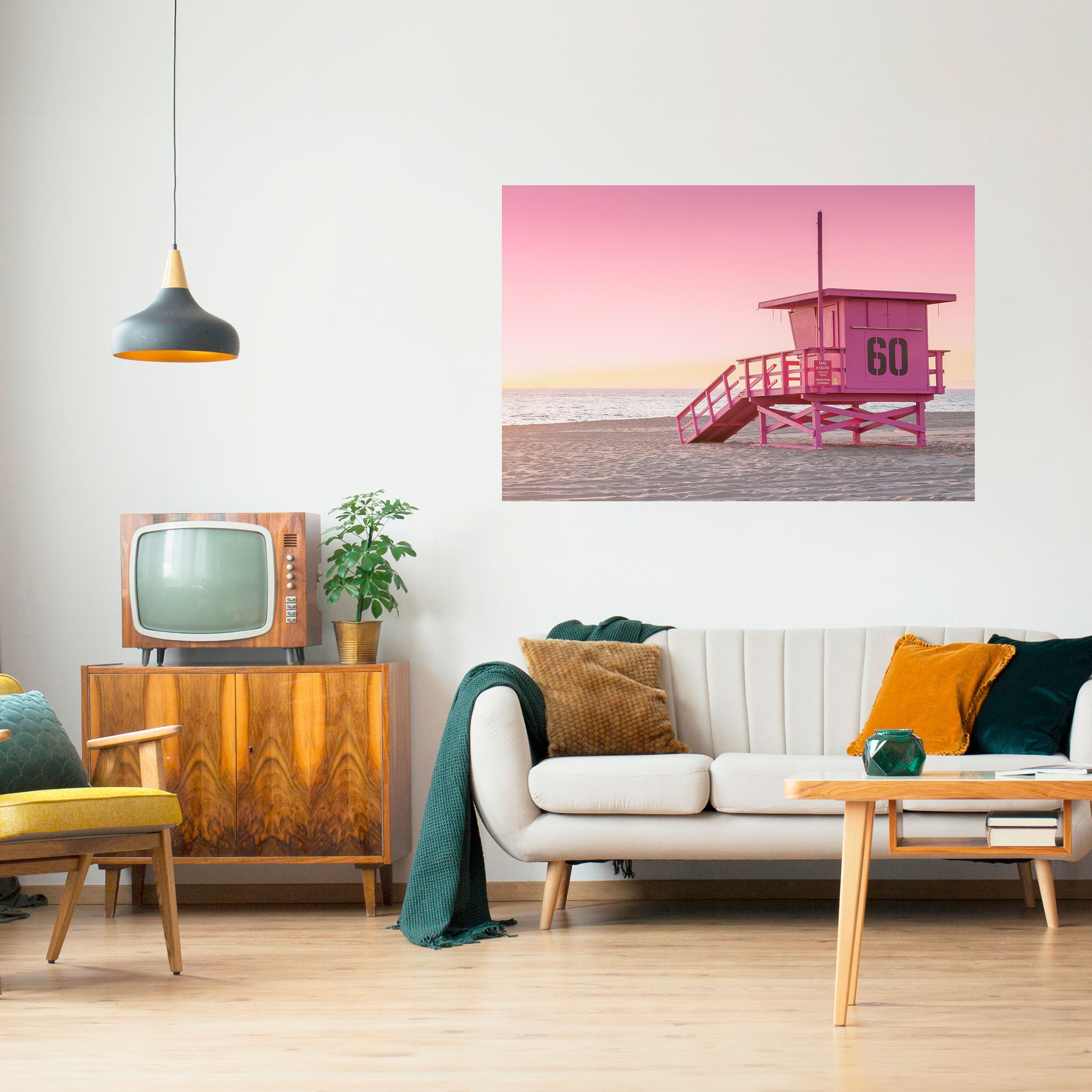 PINK PARADISE WATCH Horizontales Poster zum Abziehen und Aufkleben