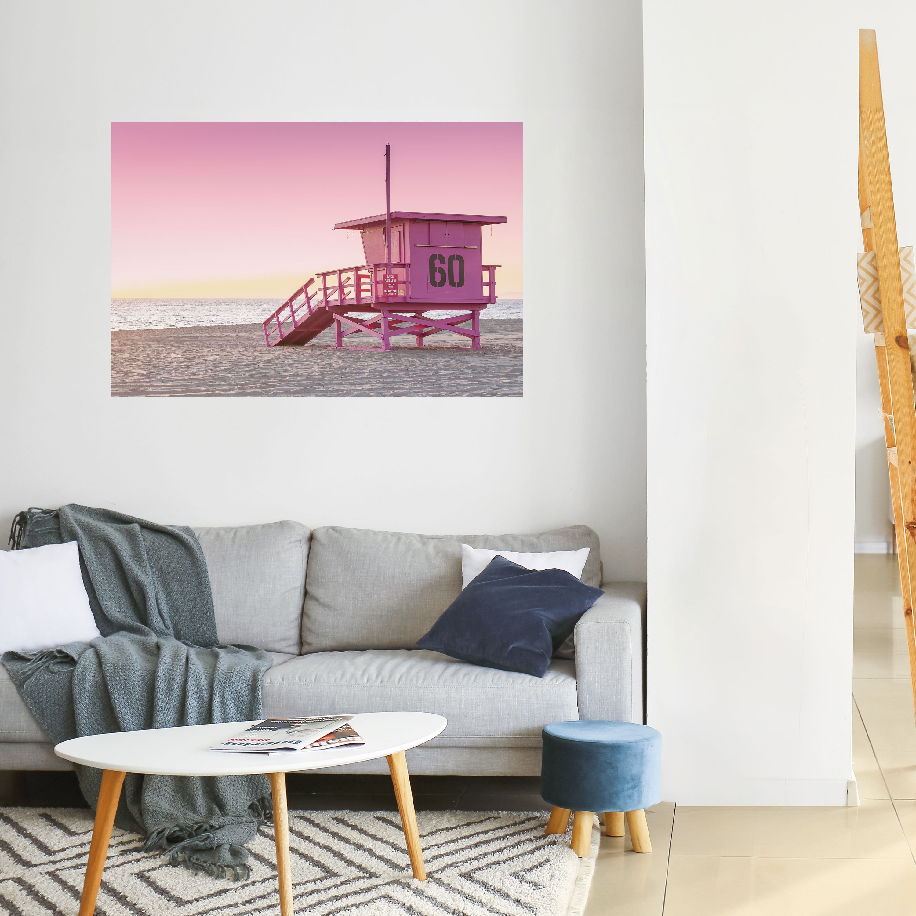 PINK PARADISE WATCH Horizontales Poster zum Abziehen und Aufkleben
