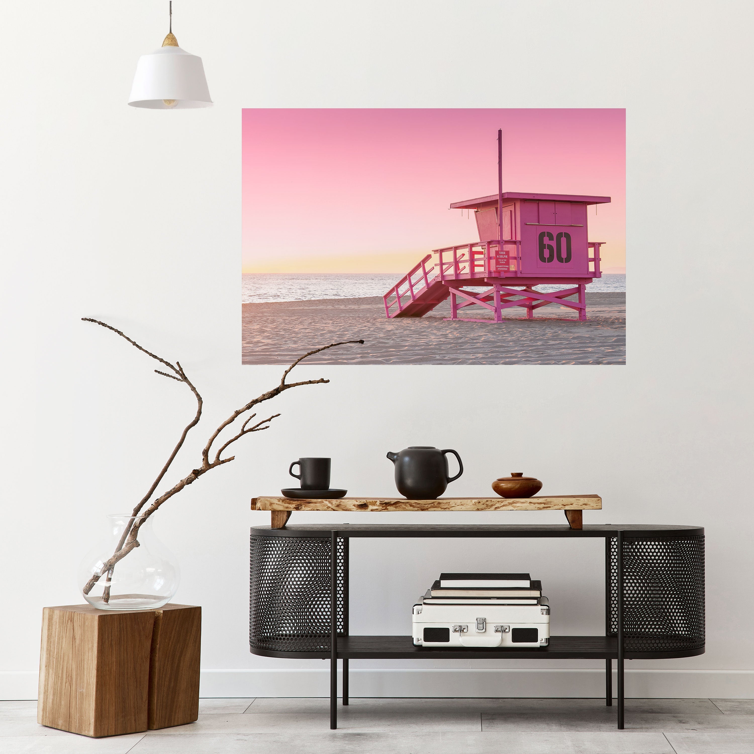 PINK PARADISE WATCH Horizontales Poster zum Abziehen und Aufkleben