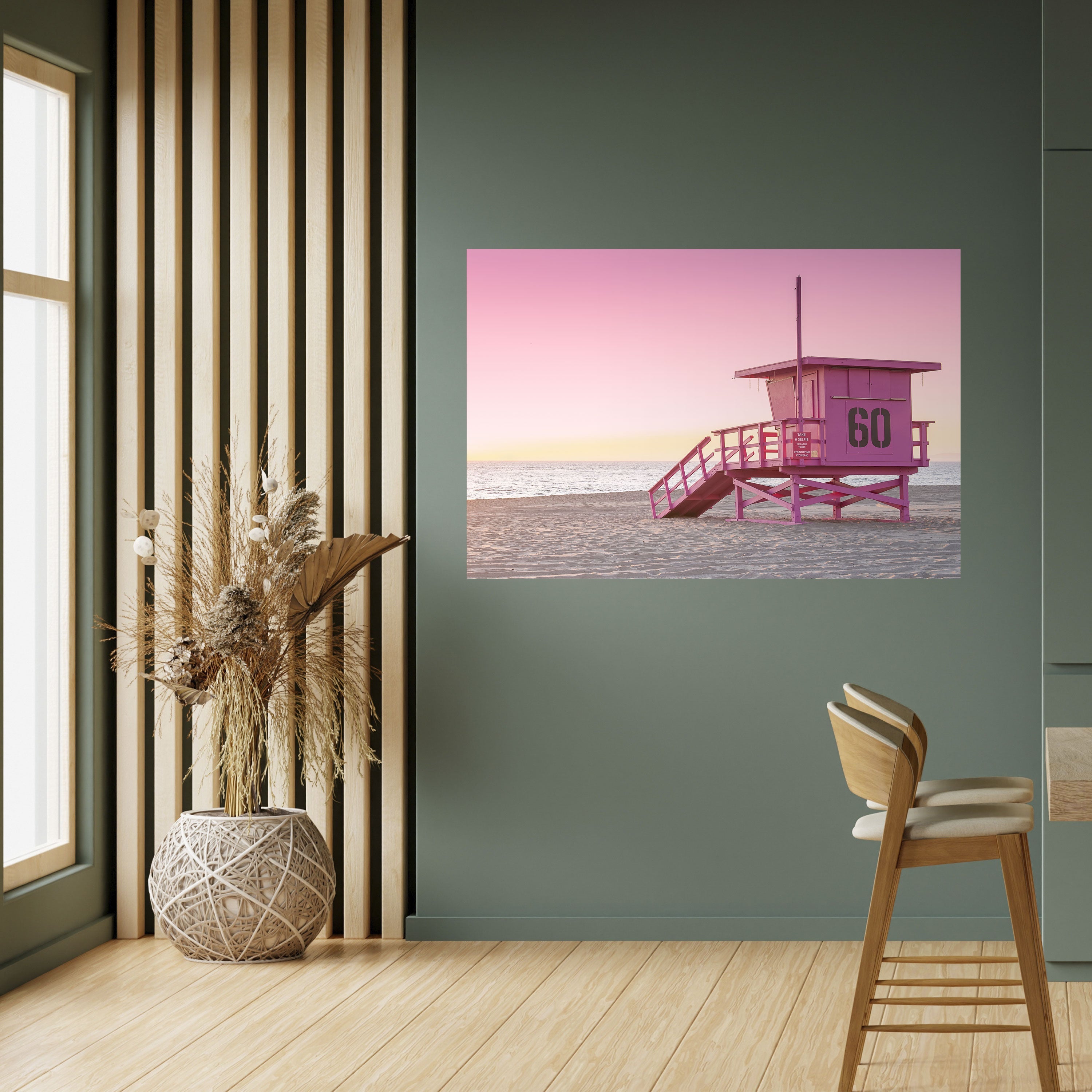PINK PARADISE WATCH Horizontales Poster zum Abziehen und Aufkleben