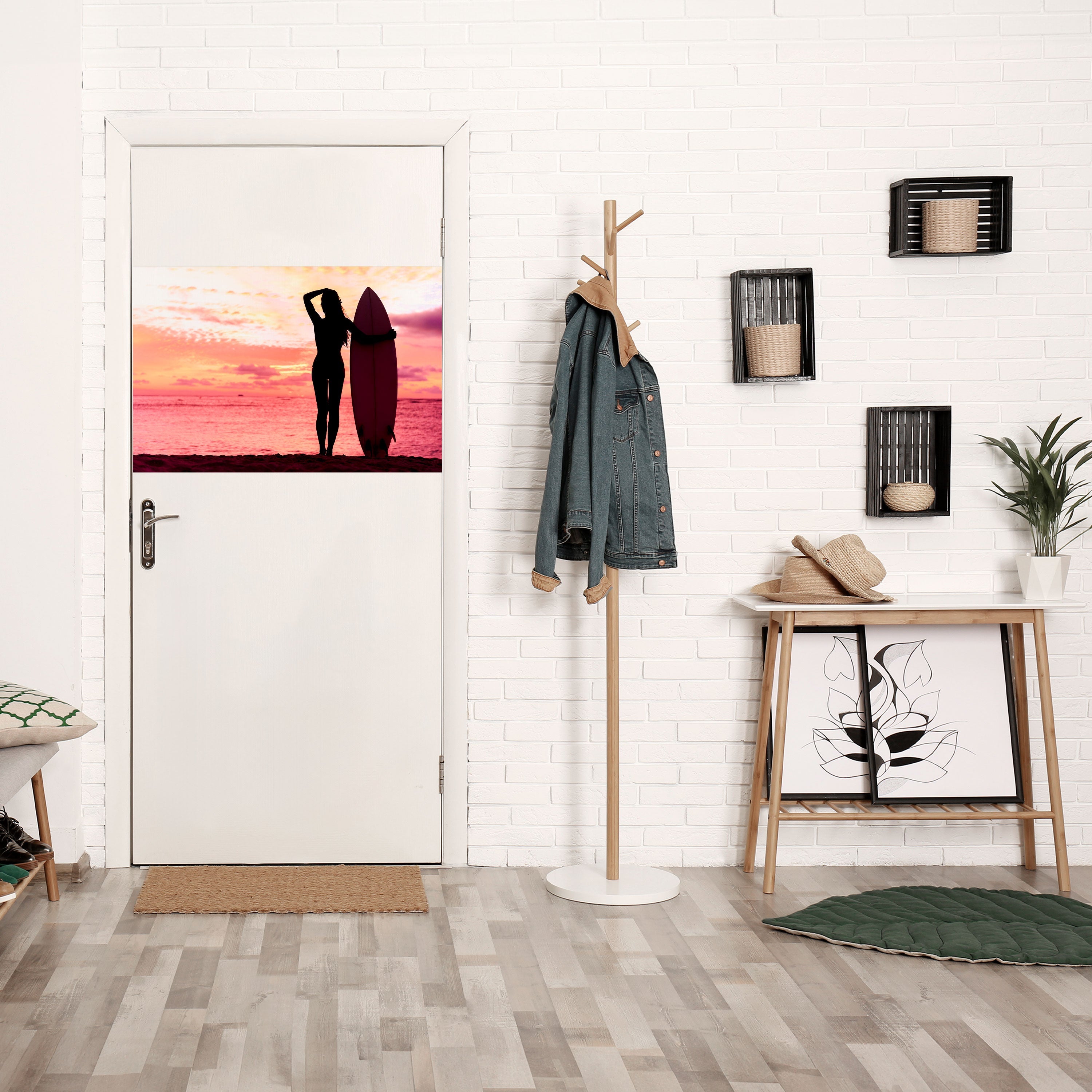 SUNSET SURF SPIRIT Horizontales Poster zum Abziehen und Aufkleben