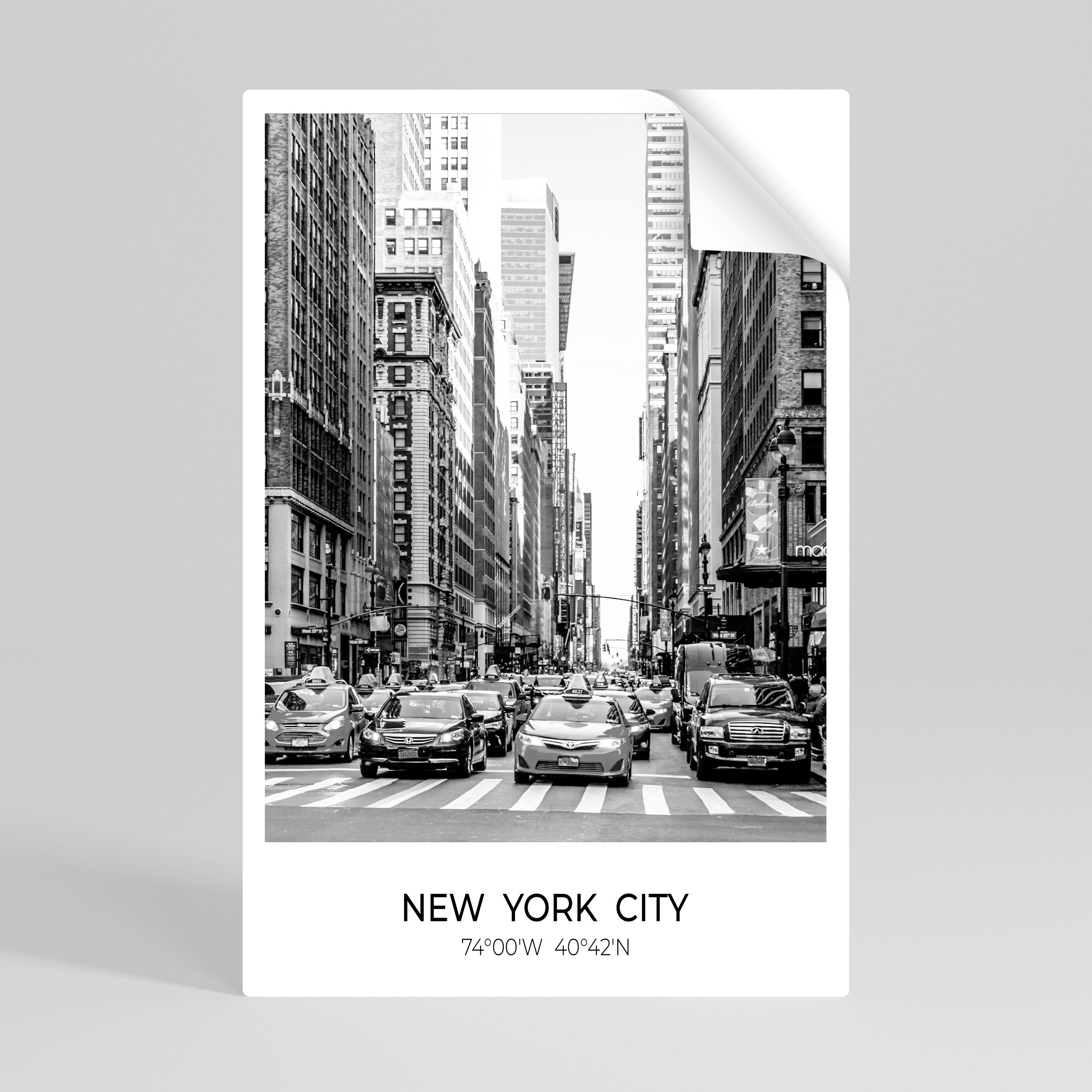 ZEITLOSE NEW YORK VIBES Vertikales Poster zum Abziehen und Aufkleben