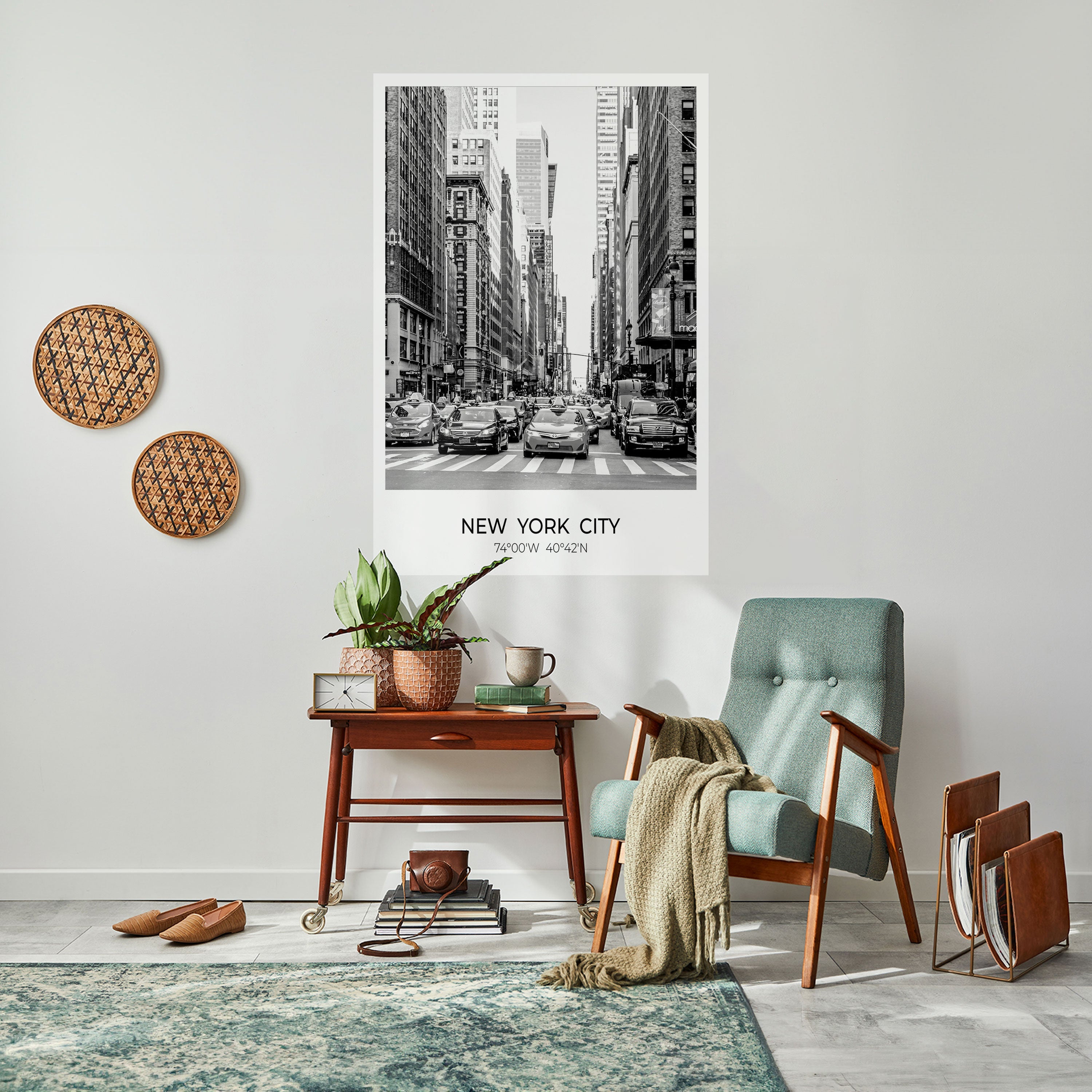 ZEITLOSE NEW YORK VIBES Vertikales Poster zum Abziehen und Aufkleben