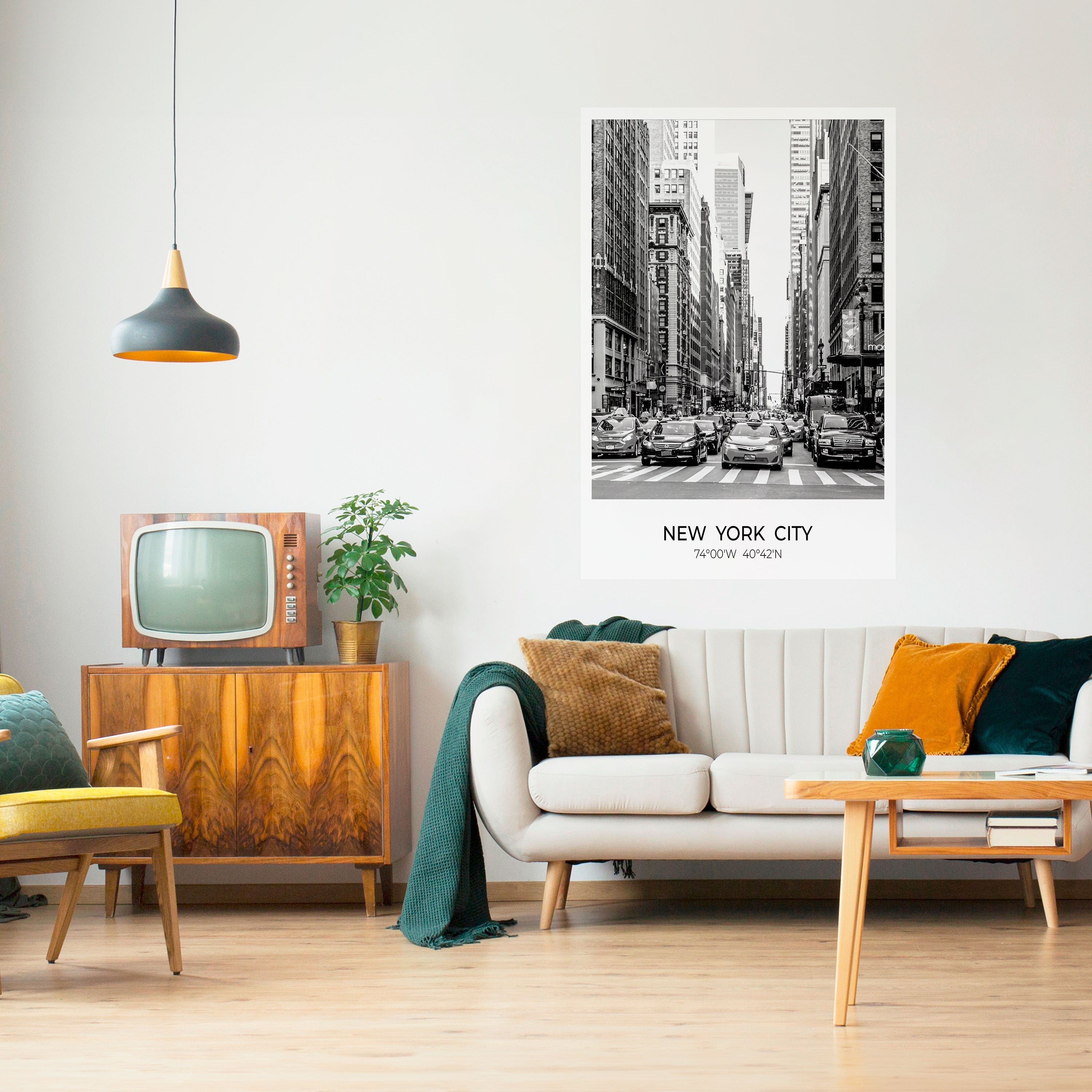 ZEITLOSE NEW YORK VIBES Vertikales Poster zum Abziehen und Aufkleben