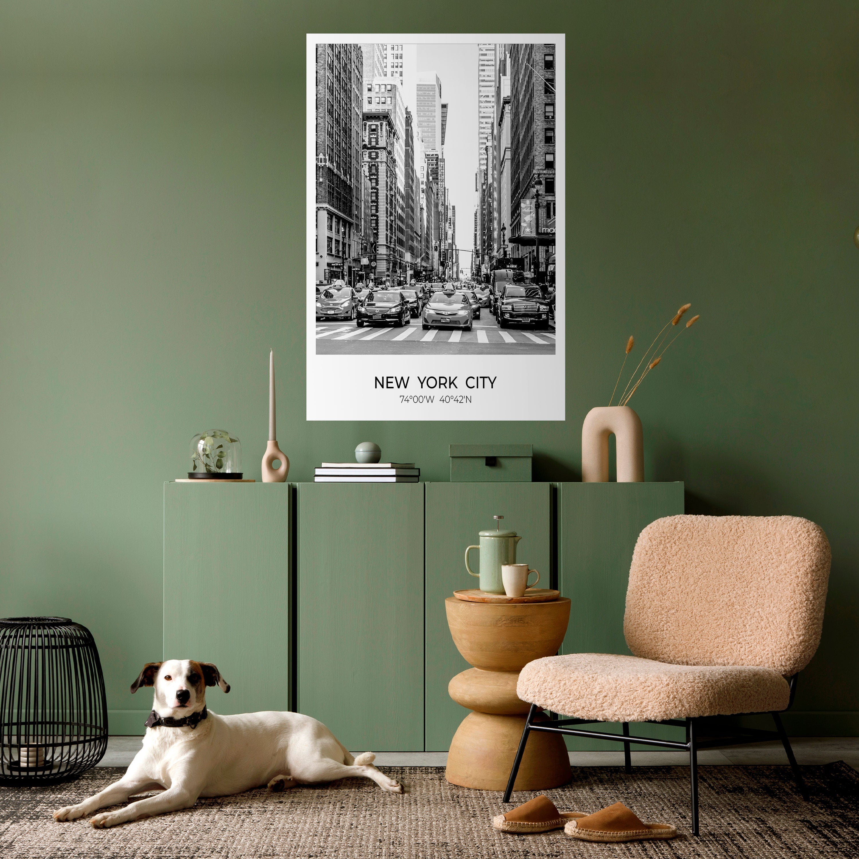 ZEITLOSE NEW YORK VIBES Vertikales Poster zum Abziehen und Aufkleben