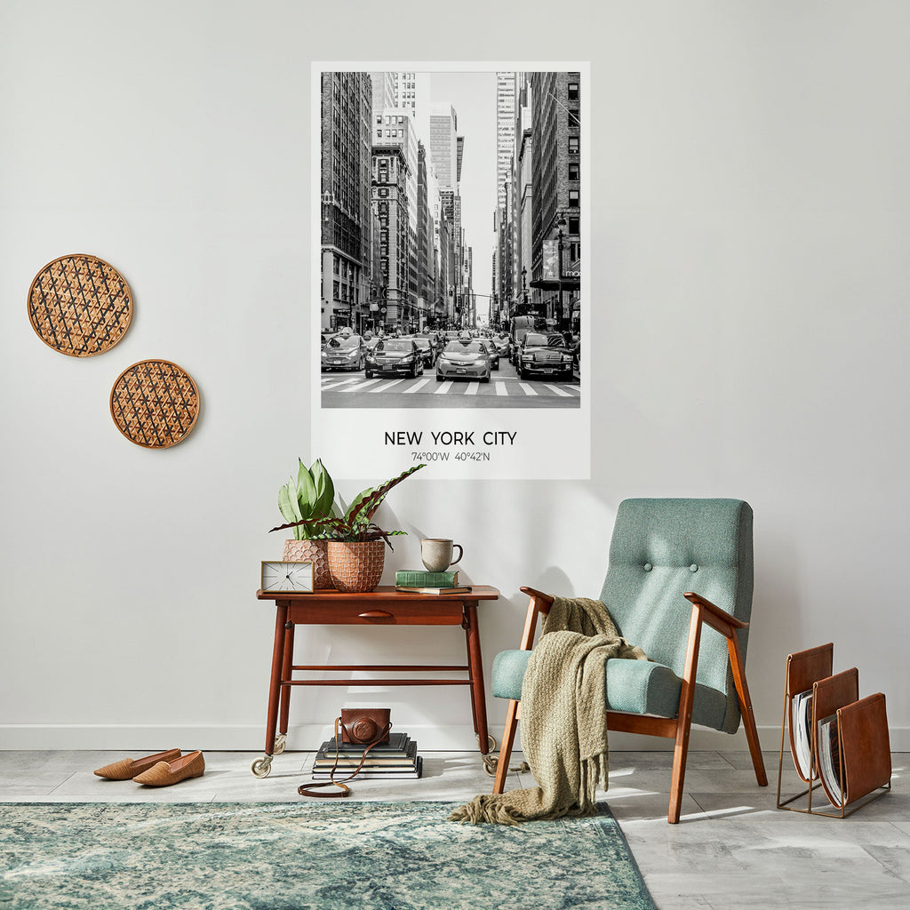 ZEITLOSE NEW YORK VIBES Vertikales Poster zum Abziehen und Aufkleben