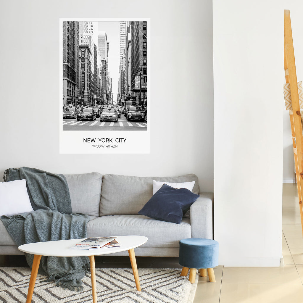 ZEITLOSE NEW YORK VIBES Vertikales Poster zum Abziehen und Aufkleben