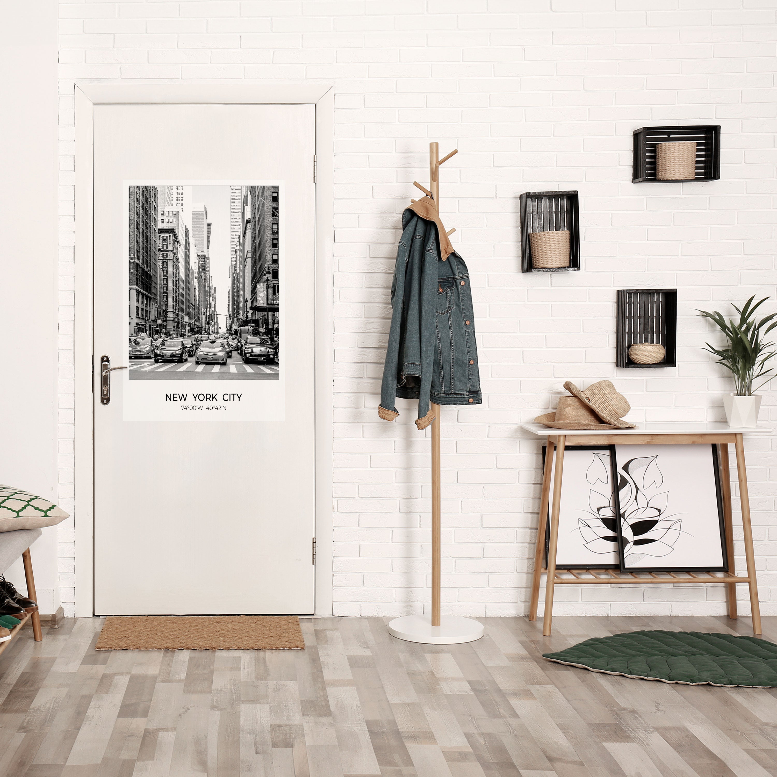 ZEITLOSE NEW YORK VIBES Vertikales Poster zum Abziehen und Aufkleben