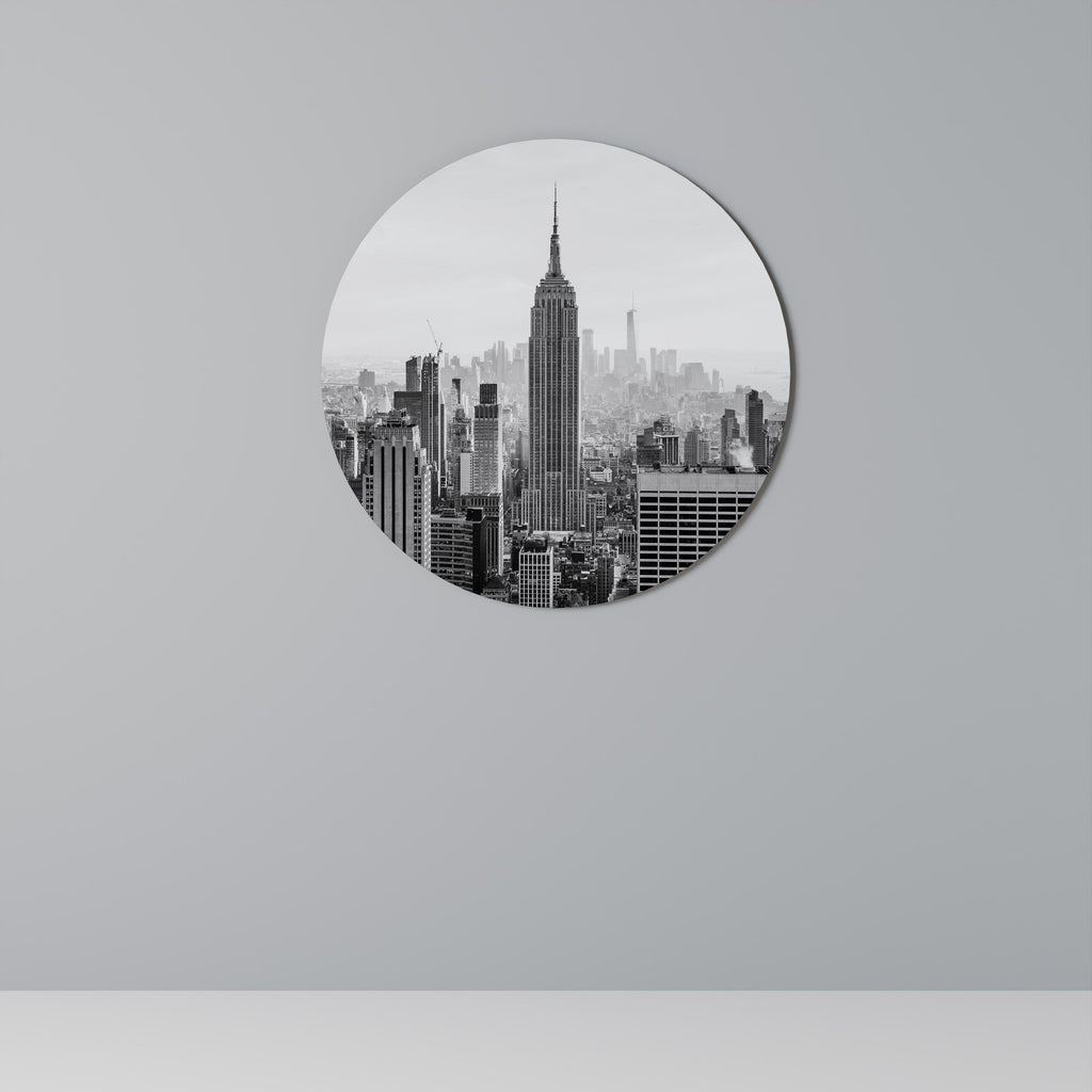 EMPIRE STATE BUILDING Runde Wanddekoration Ø 69 cm