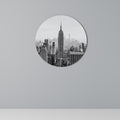 EMPIRE STATE BUILDING Runde Wanddekoration Ø 69 cm