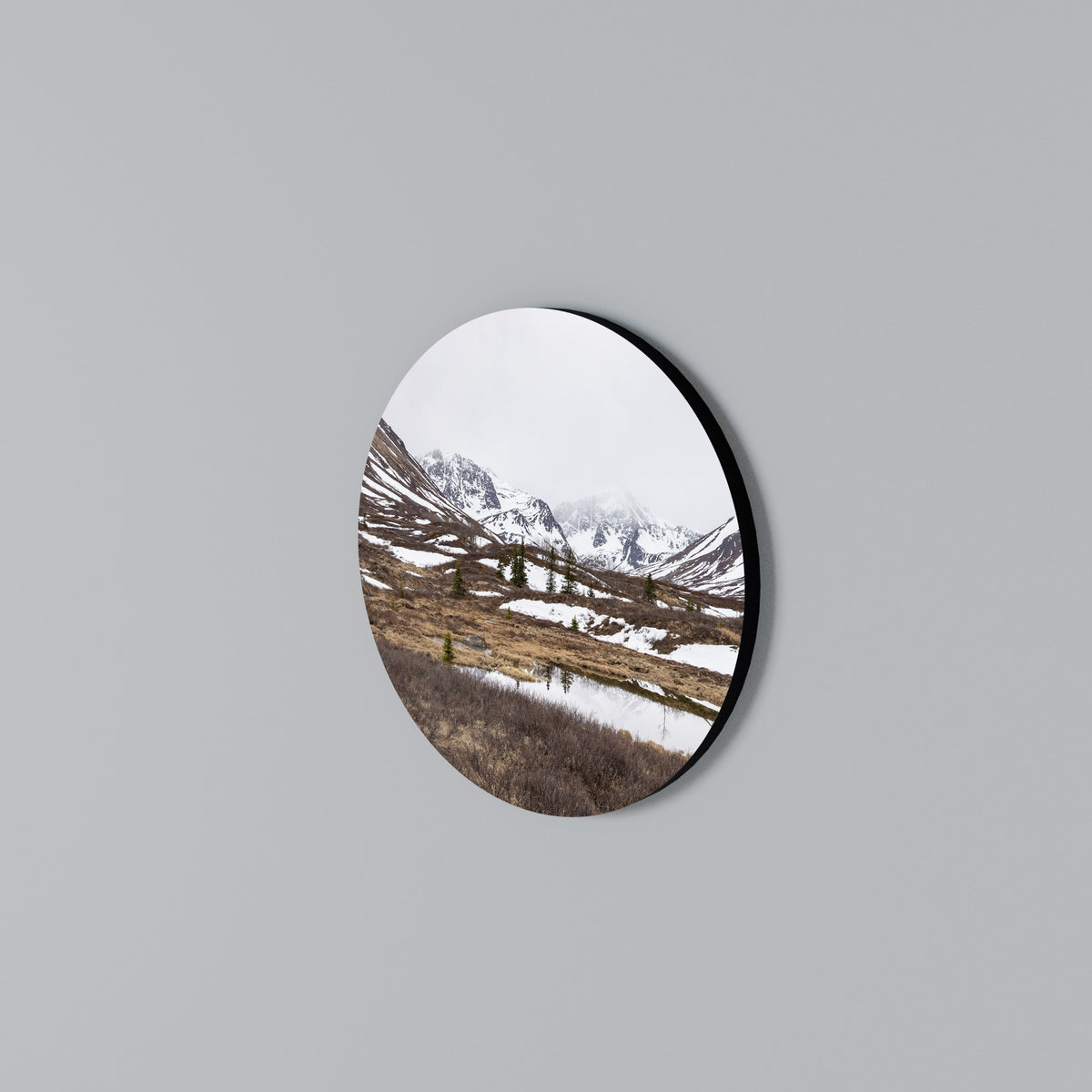 ECHOES OF WINTER Round Wall Art