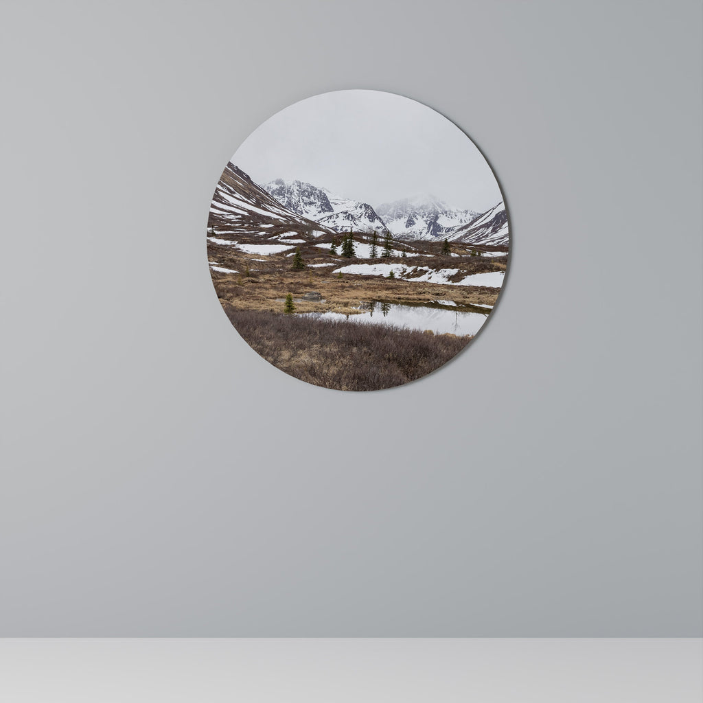 ECHOES OF WINTER Runde Wanddekoration Ø 69 cm