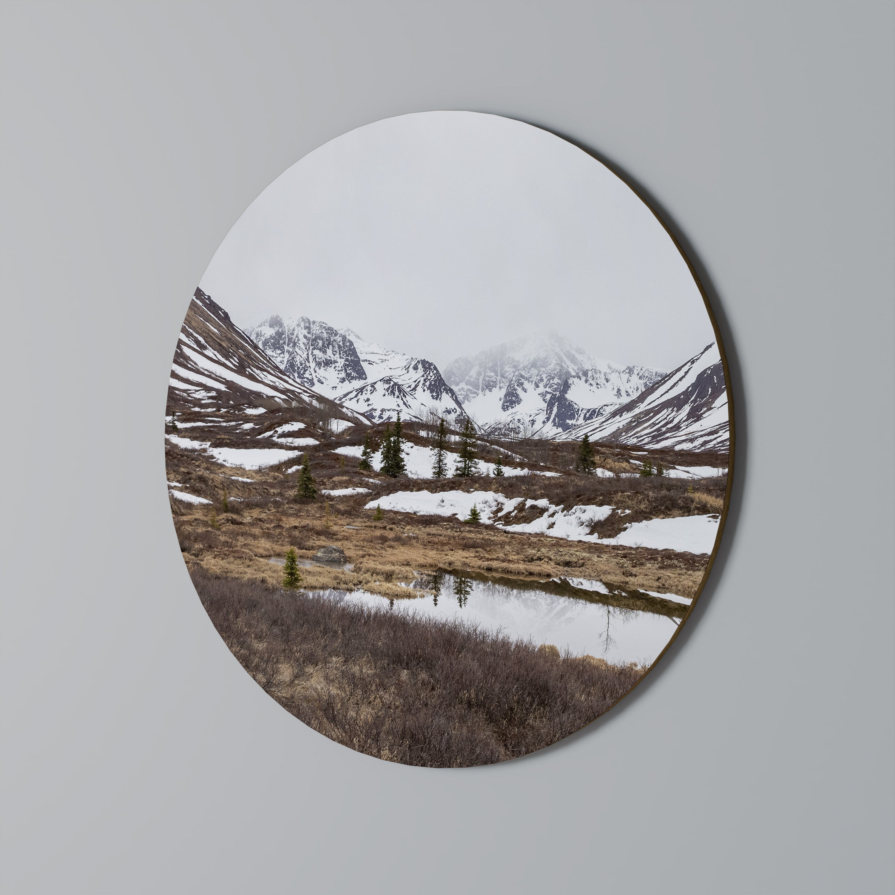 ECHOES OF WINTER Runde Wanddekoration Ø 69 cm