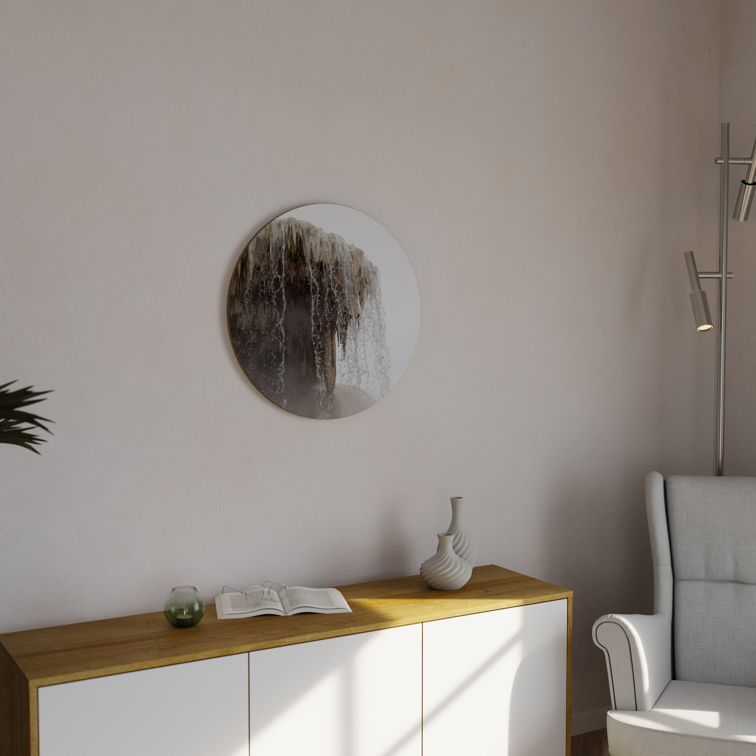 MAMMOTH HOT SPRINGS Runde Wanddekoration Ø 69 cm