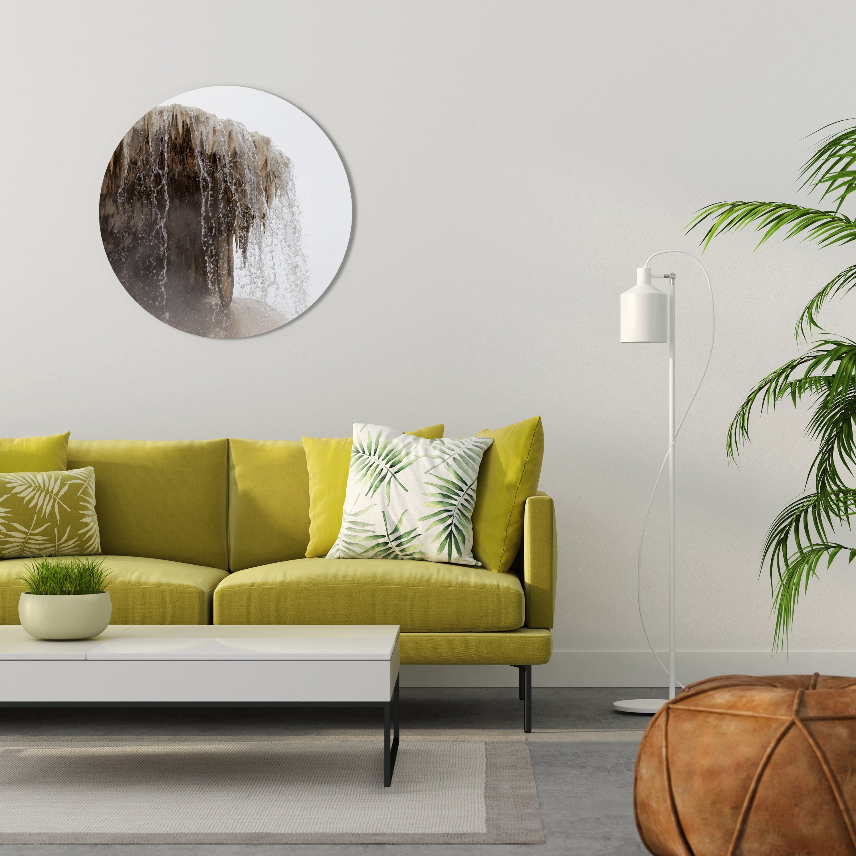 MAMMOTH HOT SPRINGS Runde Wanddekoration Ø 69 cm