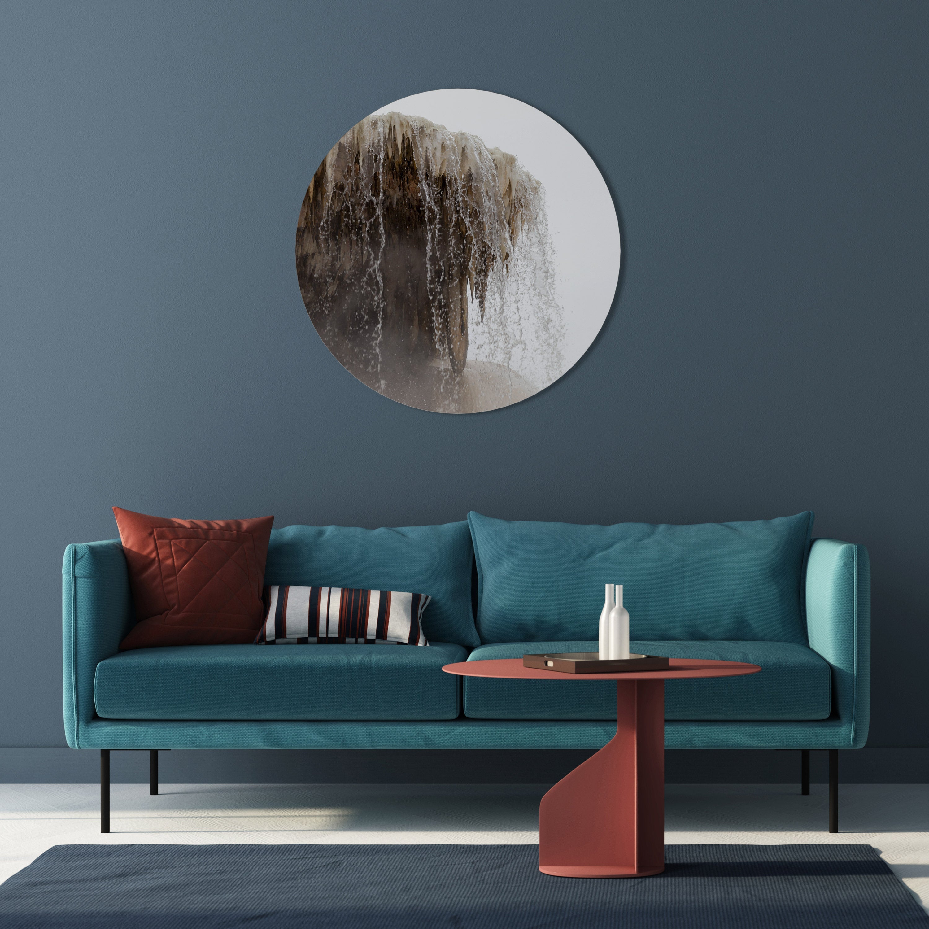 MAMMOTH HOT SPRINGS Runde Wanddekoration Ø 69 cm