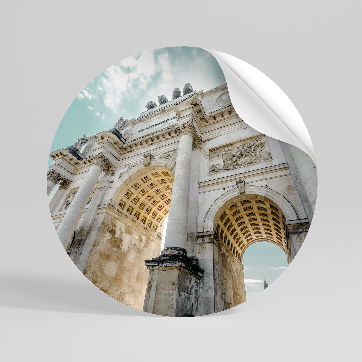 ARCHITECTURAL ELEGANCE Runder Wandsticker zum Abziehen und Aufkleben