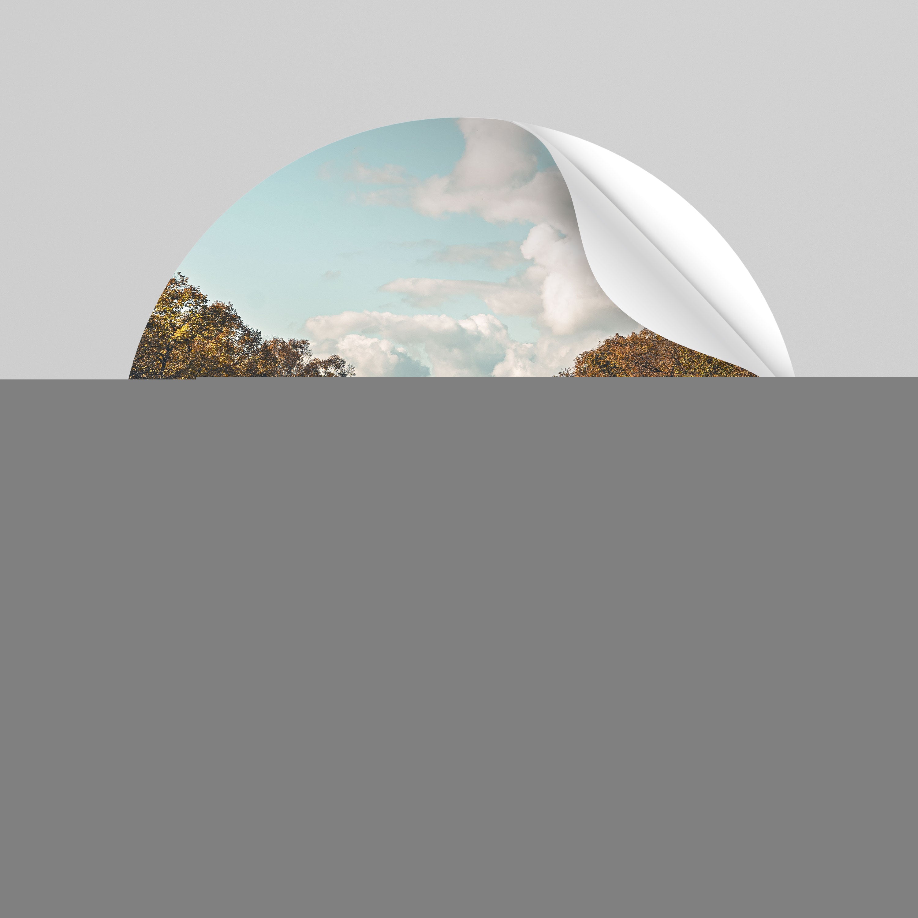 HARMONY IN STILLNESS Peel and Stick Round Sticker