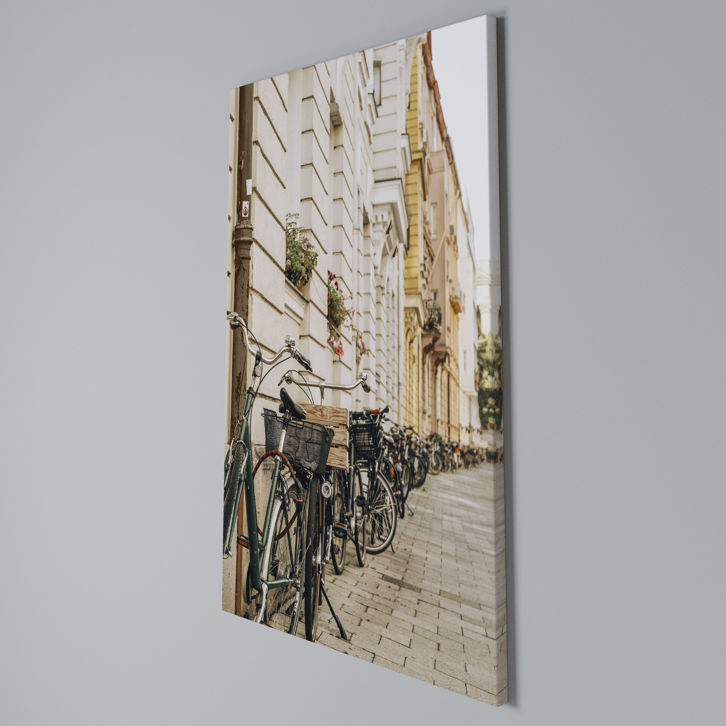 URBAN CYCLE HAVEN Vertical Canvas Print