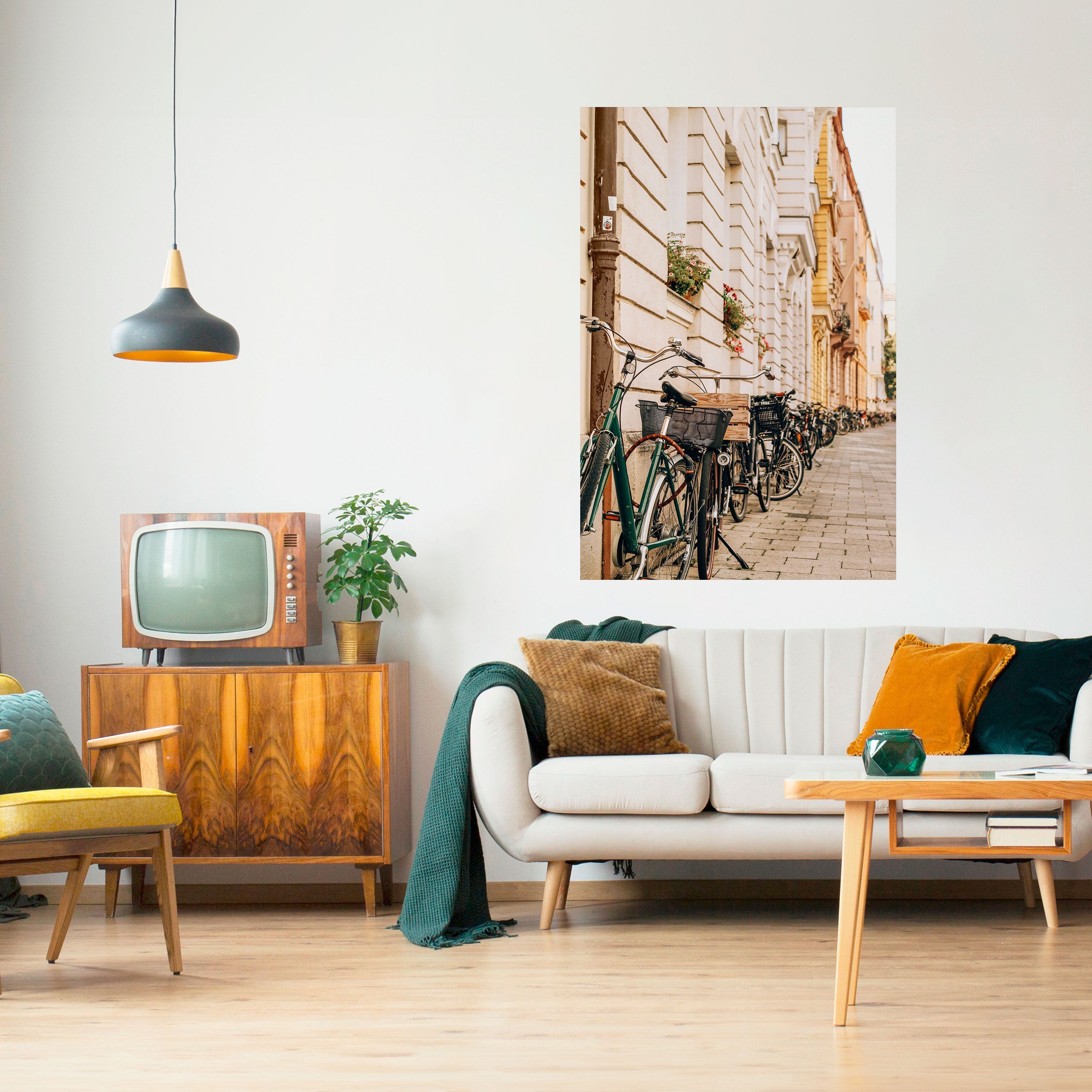 URBAN CYCLE HAVEN Vertikales Poster zum Abziehen und Aufkleben