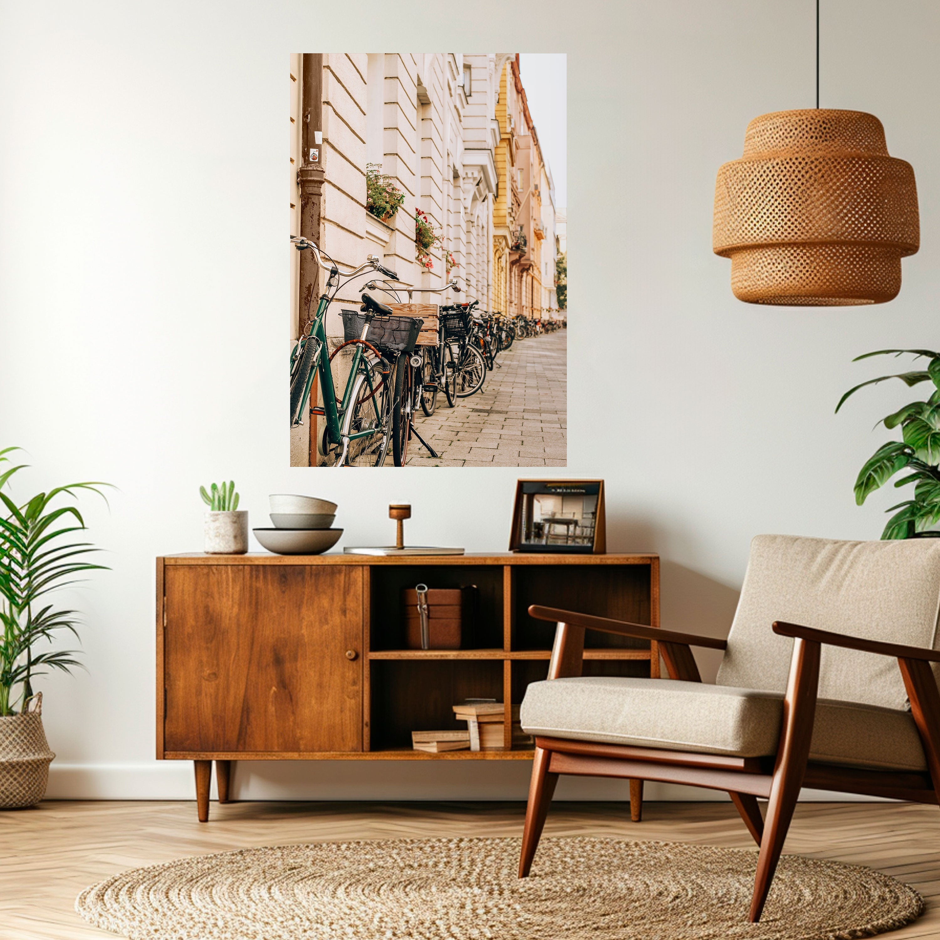 URBAN CYCLE HAVEN Vertikales Poster zum Abziehen und Aufkleben