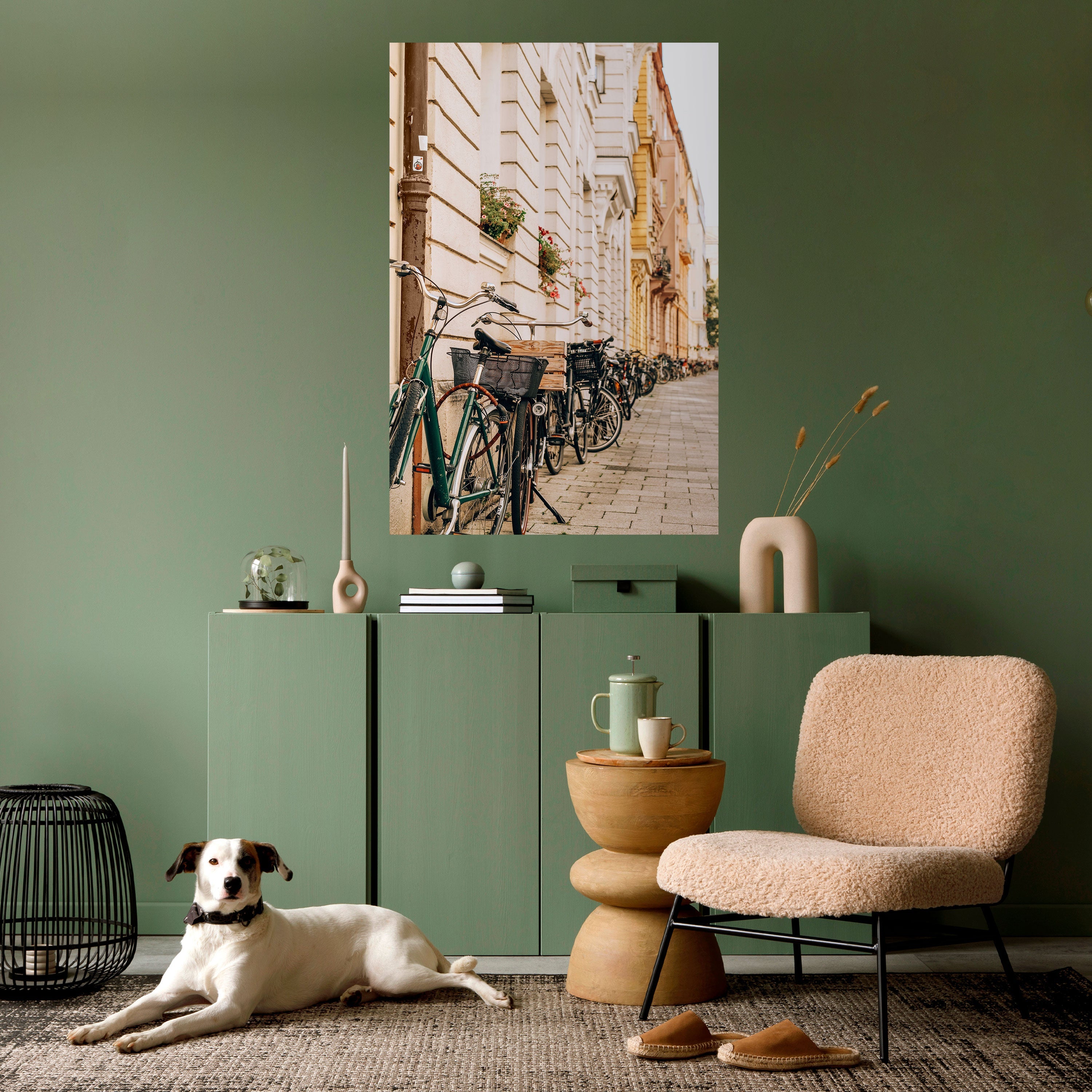 URBAN CYCLE HAVEN Vertikales Poster zum Abziehen und Aufkleben