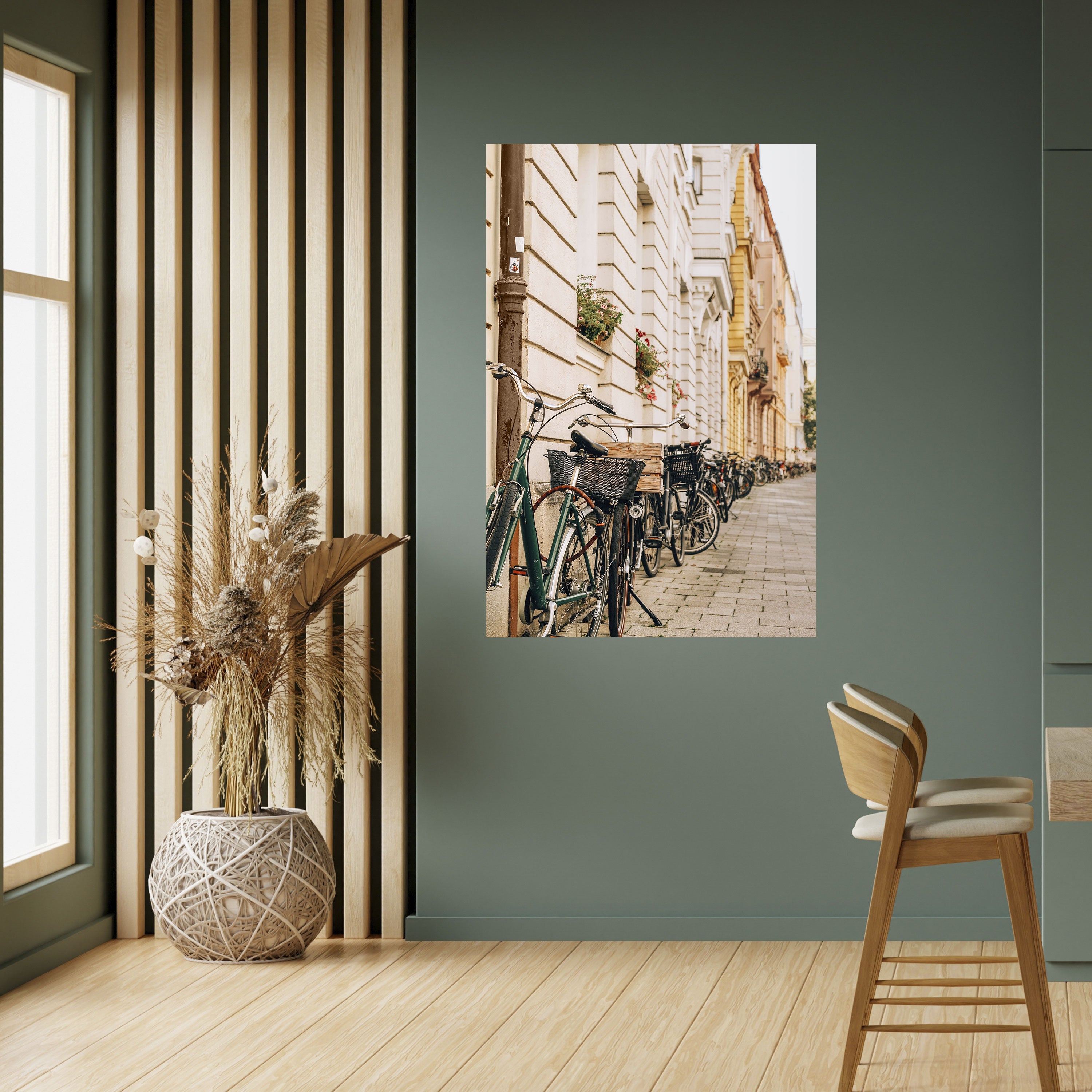 URBAN CYCLE HAVEN Vertikales Poster zum Abziehen und Aufkleben