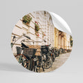 URBAN CYCLE HAVEN Peel and Stick Round Sticker
