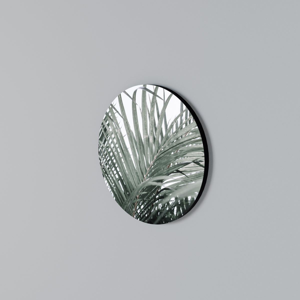 PALM WHISPERS Rundes Wandbild