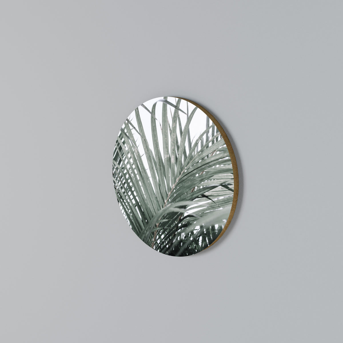 PALM WHISPERS Rundes Wandbild