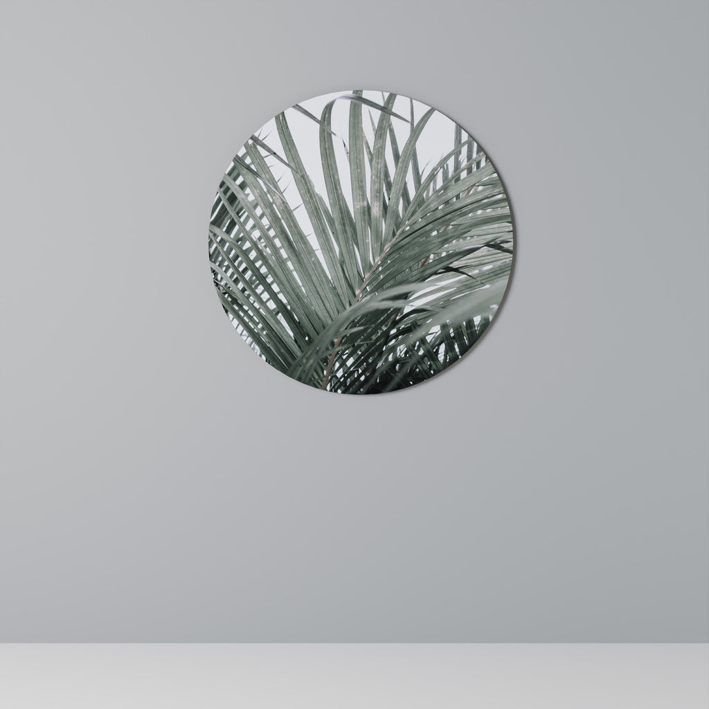 PALM WHISPERS Round Wall Art