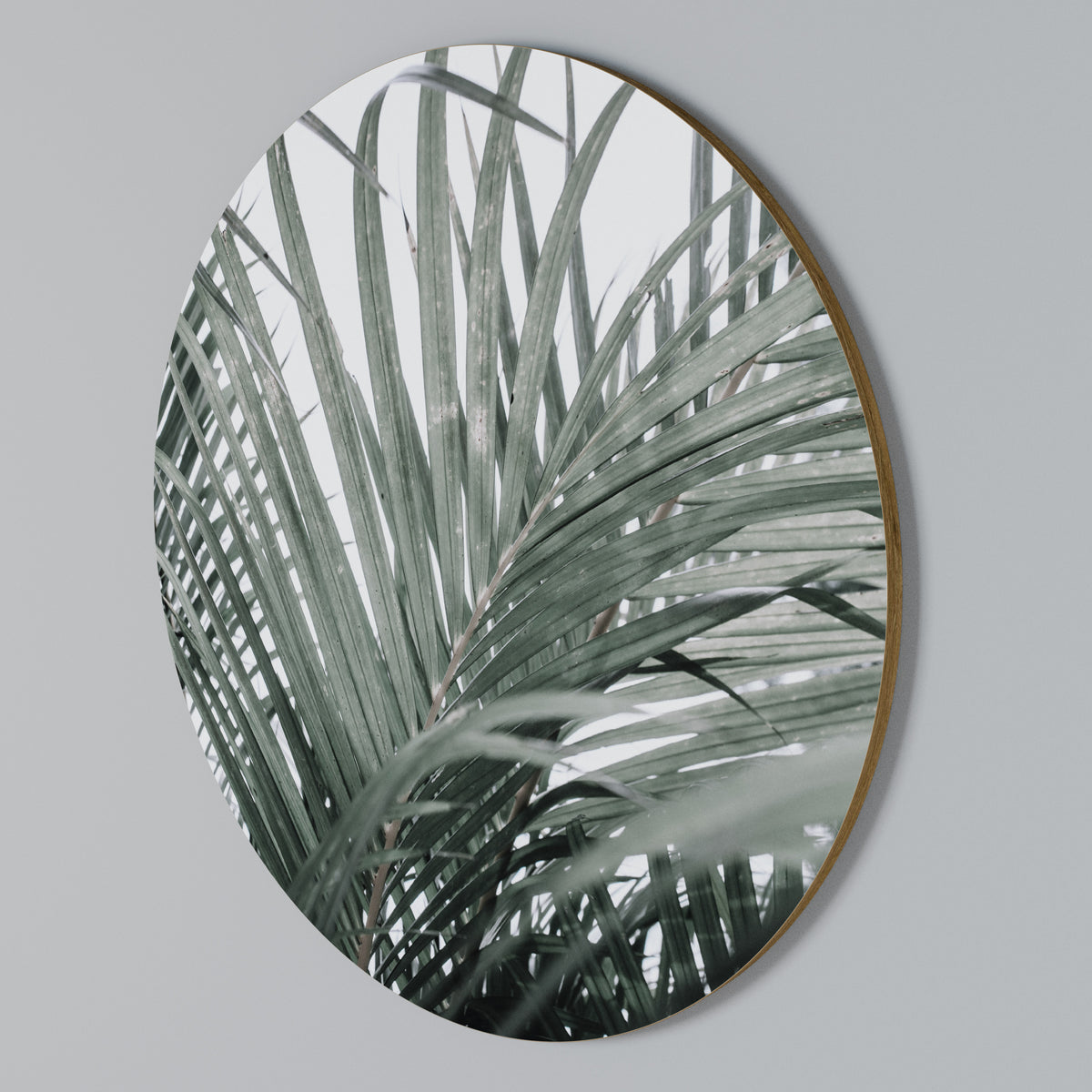 PALM WHISPERS Rundes Wandbild