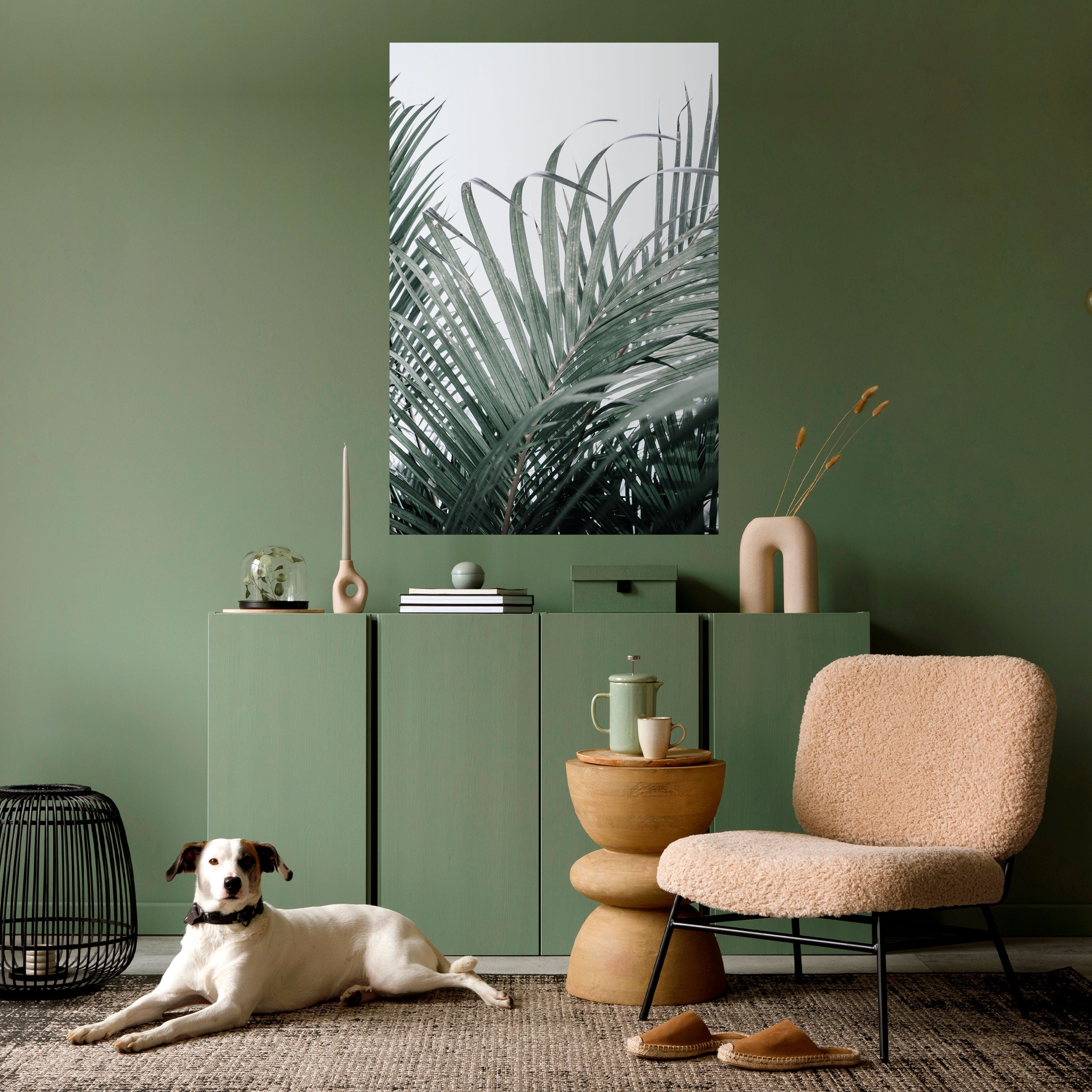 PALM WHISPERS Vertikales Poster zum Abziehen und Aufkleben