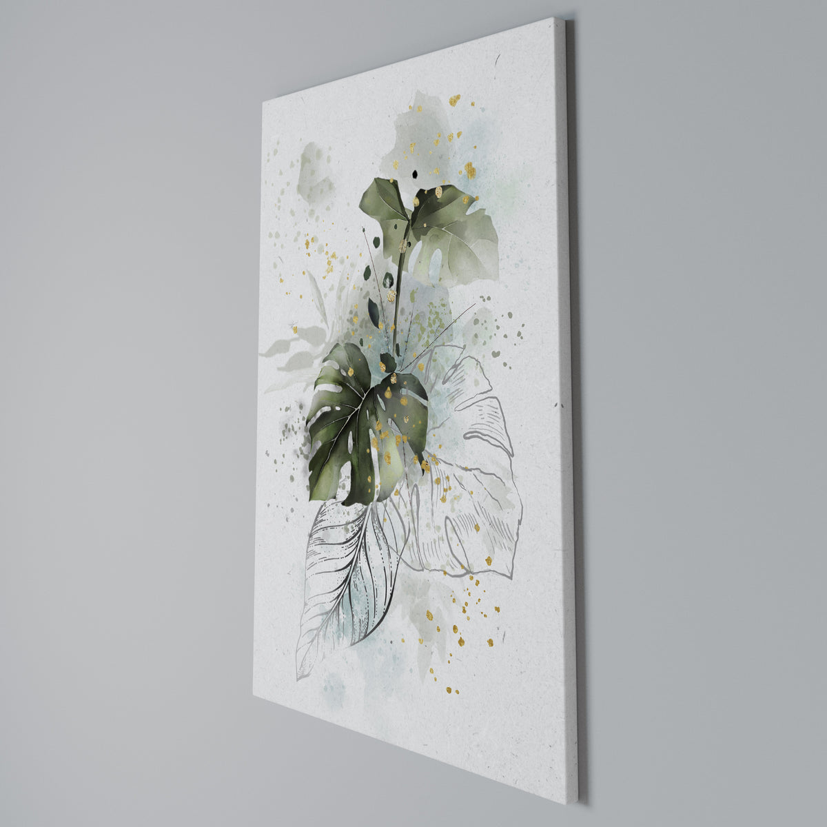 VIVID LEAF SYMPHONY Vertical Canvas Print
