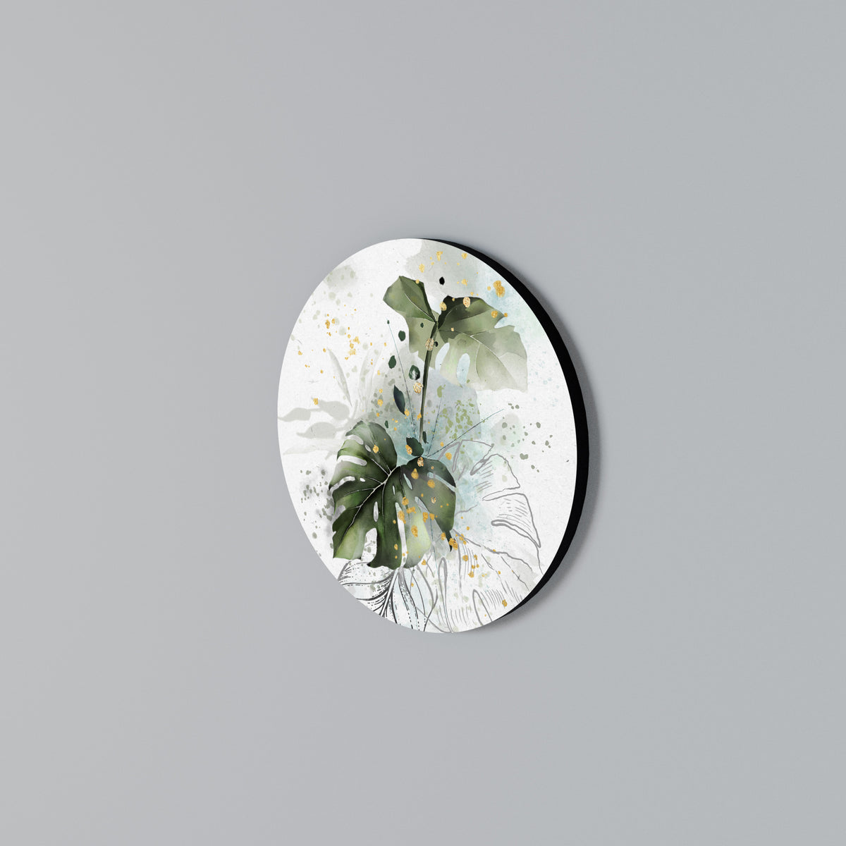 VIVID LEAF SYMPHONY Round Wall Art