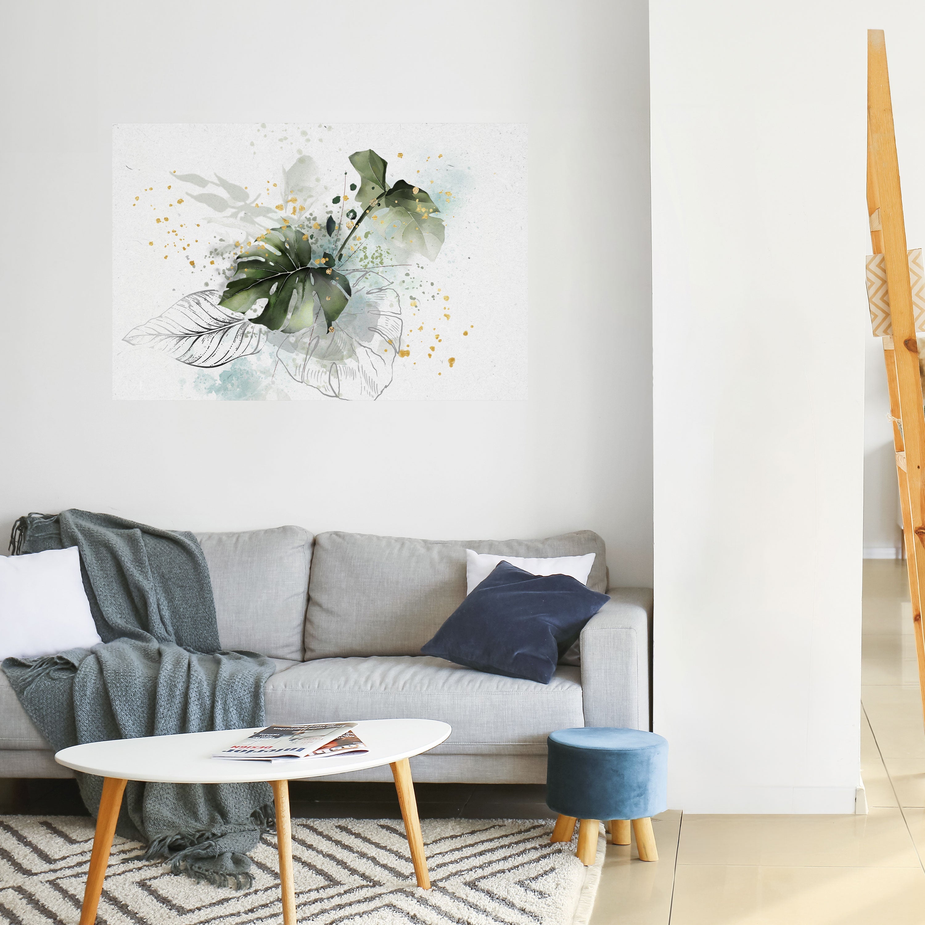 VIVID LEAF SYMPHONY Horizontales Poster zum Abziehen und Aufkleben