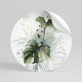 VIVID LEAF SYMPHONY Peel and Stick Round Sticker