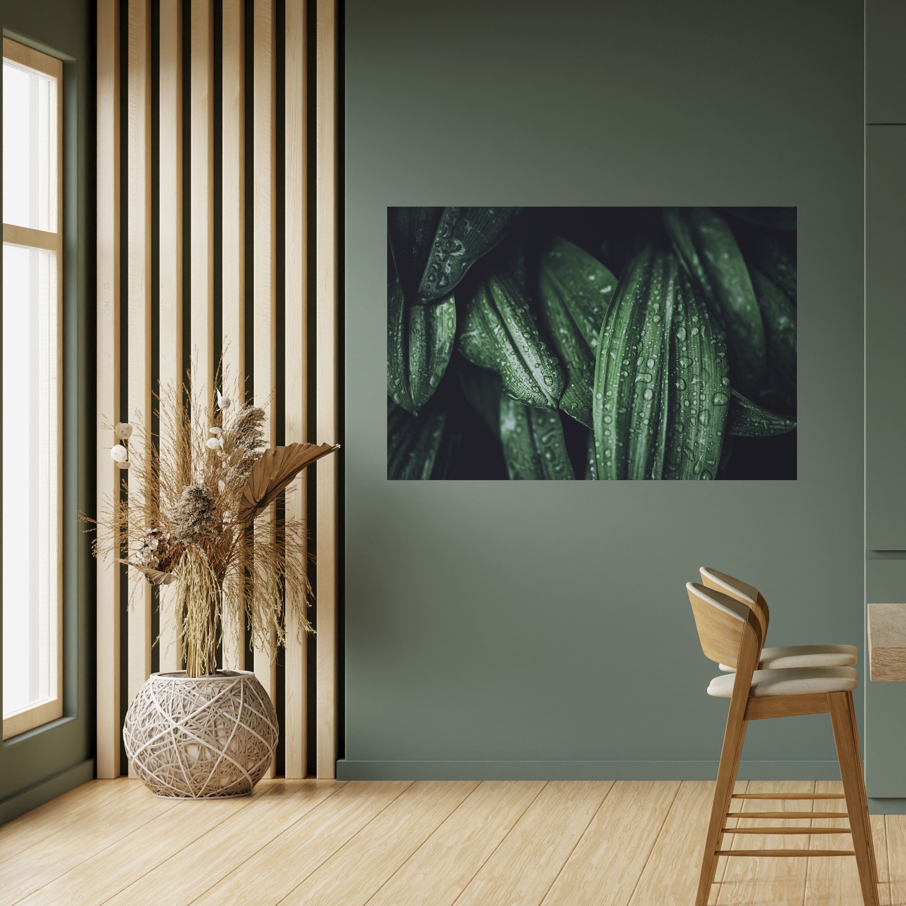 LUSH DROPLET DANCE Horizontales Poster zum Abziehen und Aufkleben
