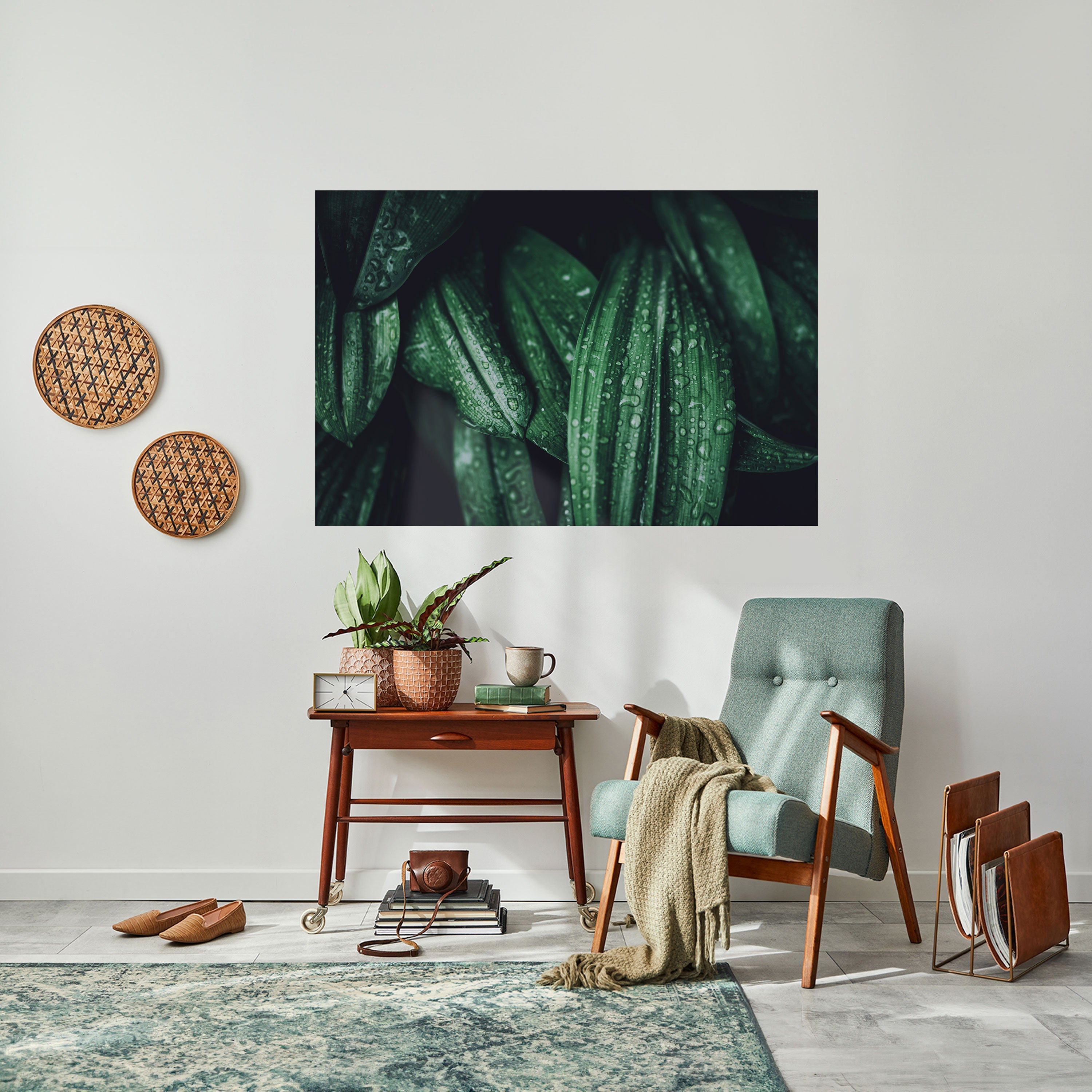 LUSH DROPLET DANCE Horizontales Poster zum Abziehen und Aufkleben
