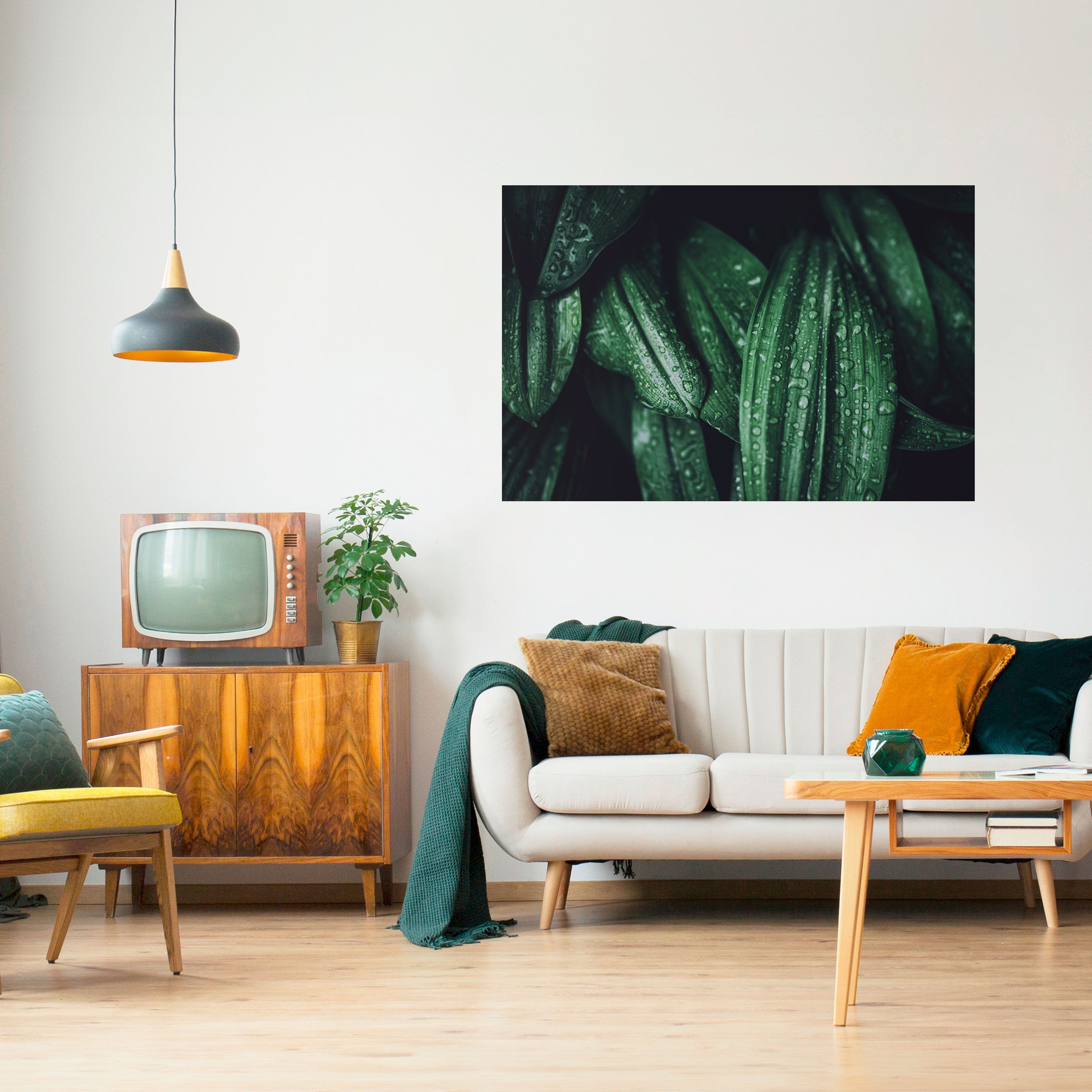LUSH DROPLET DANCE Horizontales Poster zum Abziehen und Aufkleben