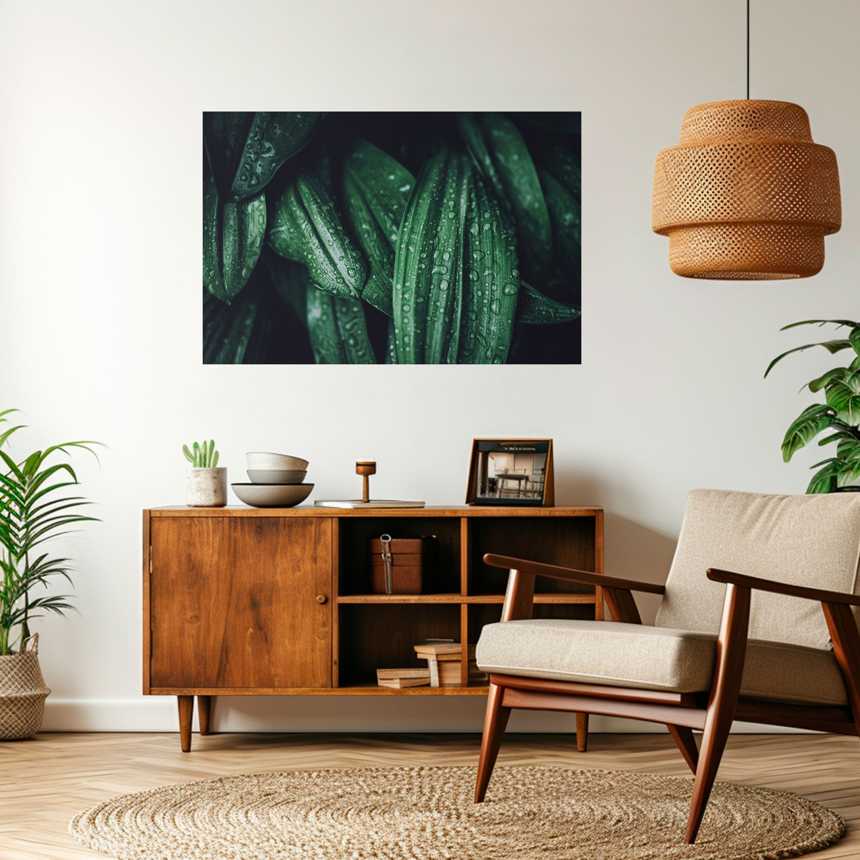 LUSH DROPLET DANCE Horizontales Poster zum Abziehen und Aufkleben