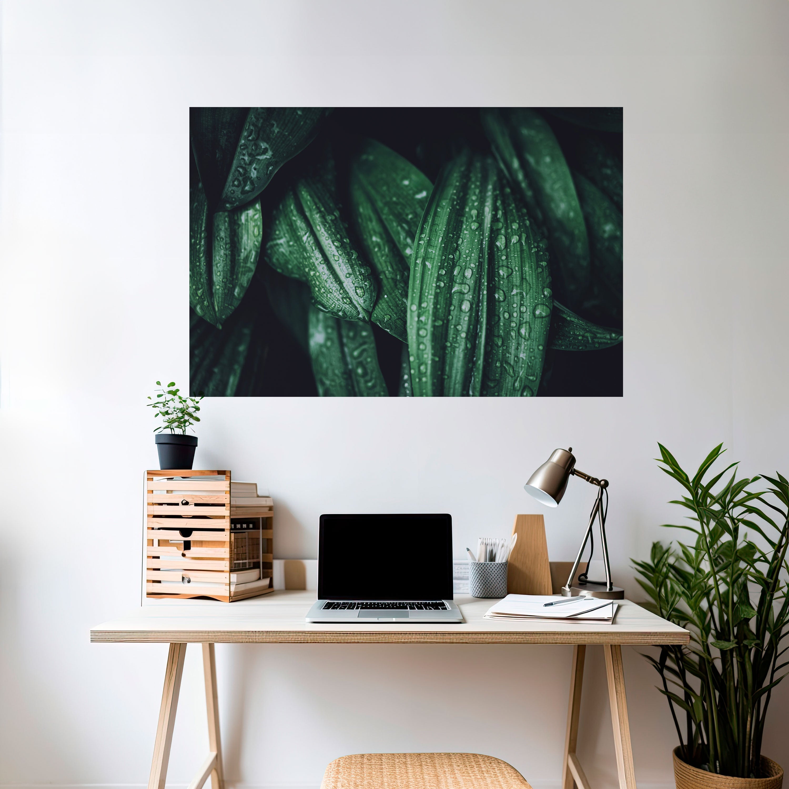 LUSH DROPLET DANCE Horizontales Poster zum Abziehen und Aufkleben