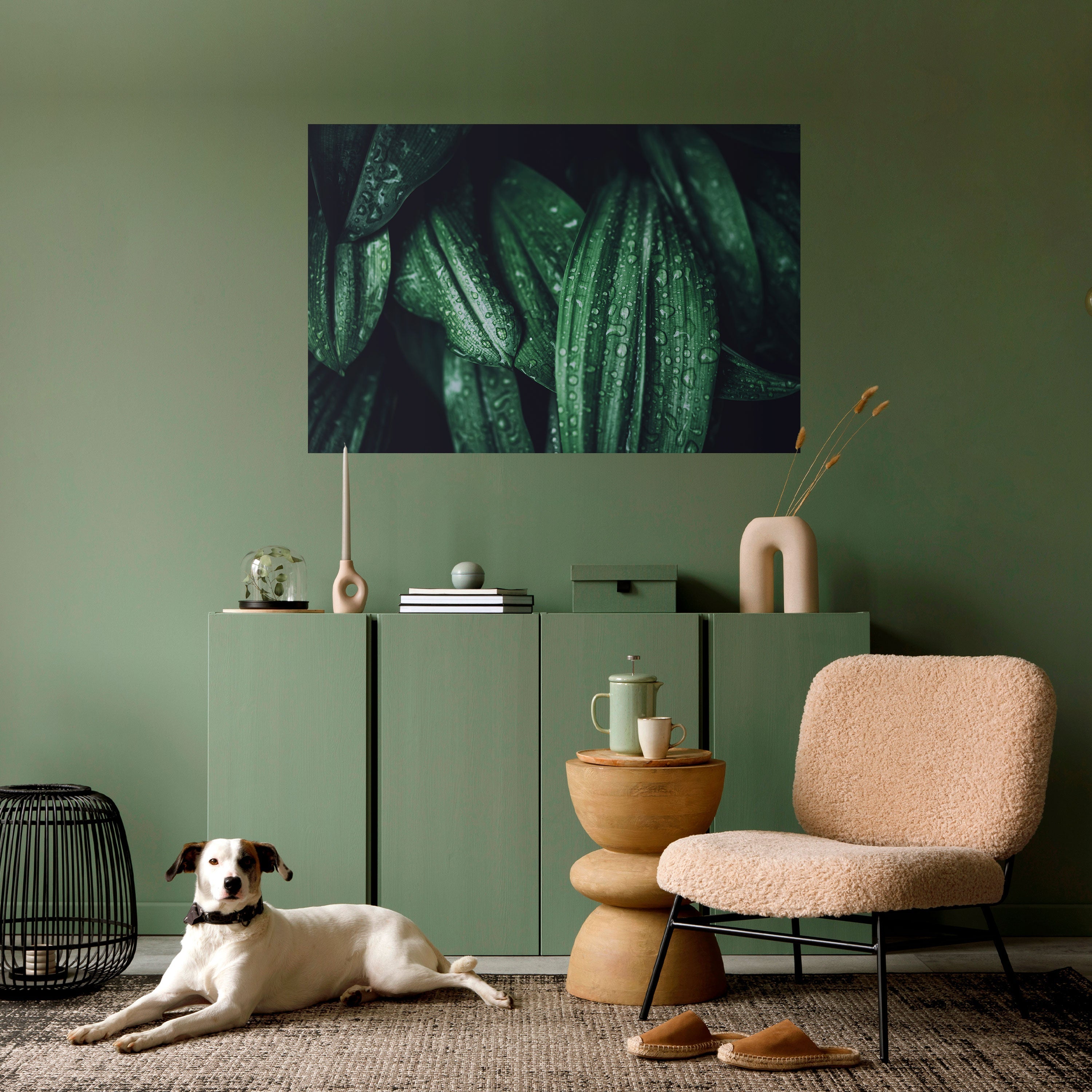 LUSH DROPLET DANCE Horizontales Poster zum Abziehen und Aufkleben